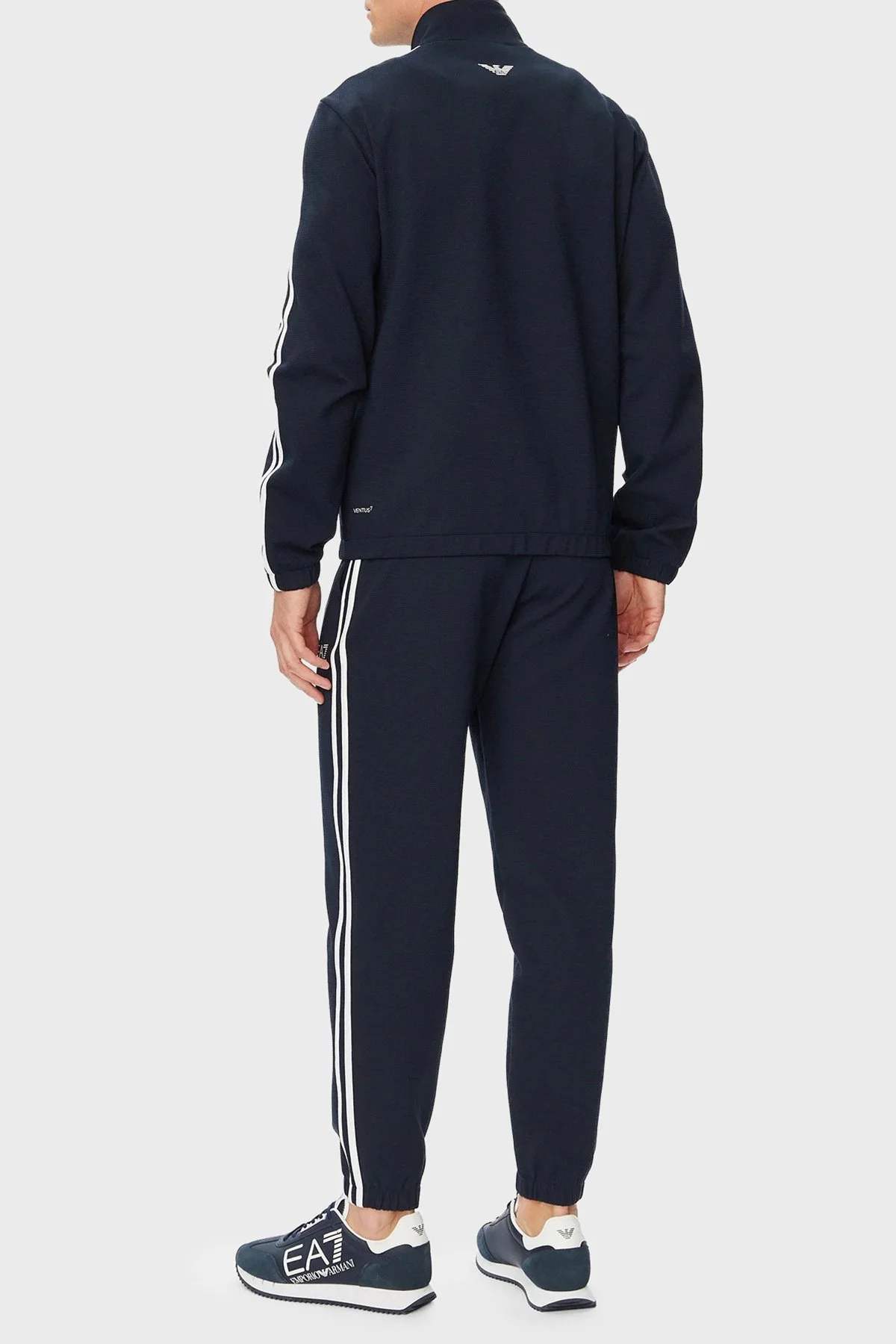 EA7 Logolu Şerit Detaylı Regular Fit Erkek Eşofman Takımı 7M002490 AF26309 UB102 Lacivert - 2