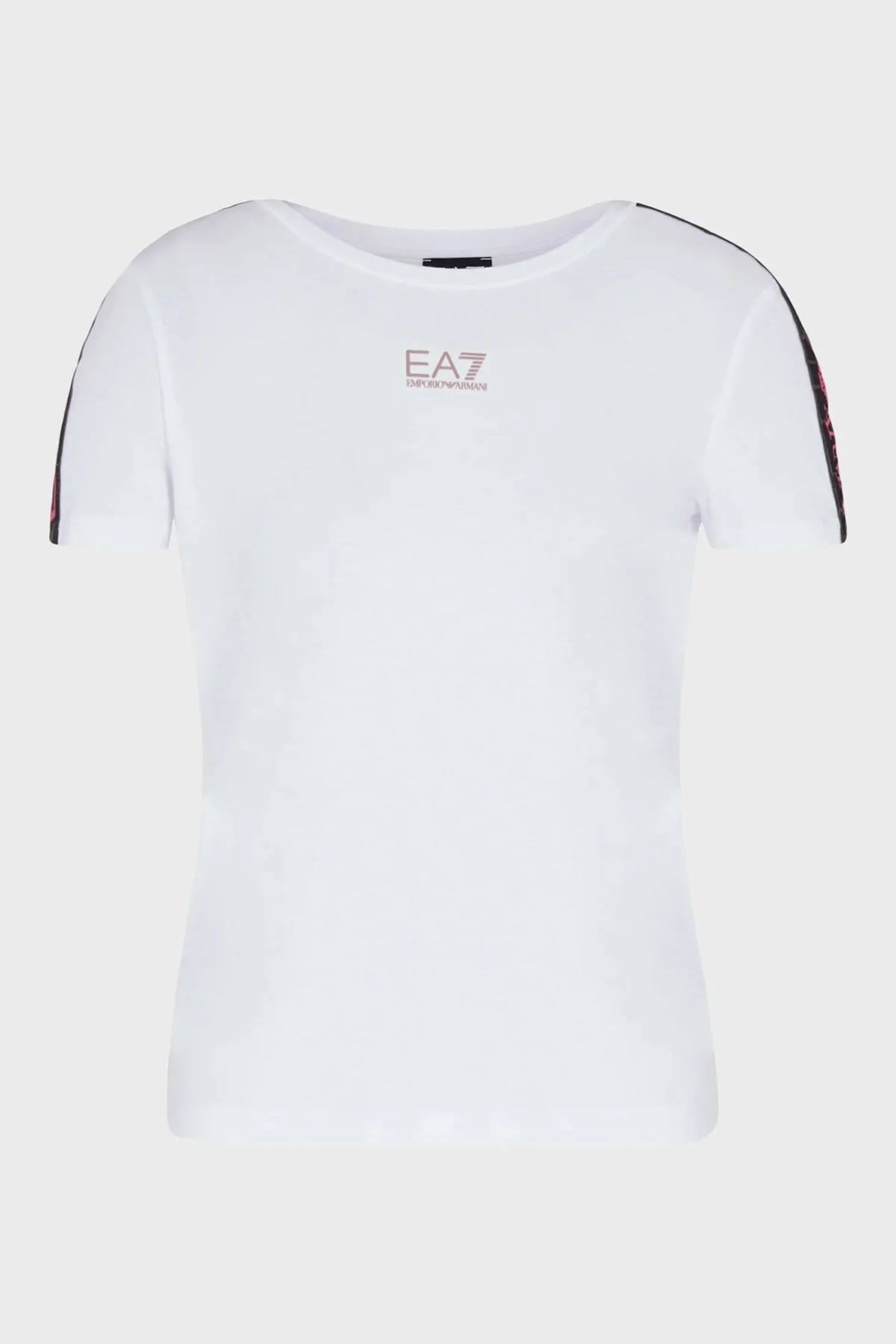 EA7 Logolu Slim Fit Bisiklet Yaka Bayan T Shirt 3RTT02 TJKUZ 1100 BEYAZ - 2