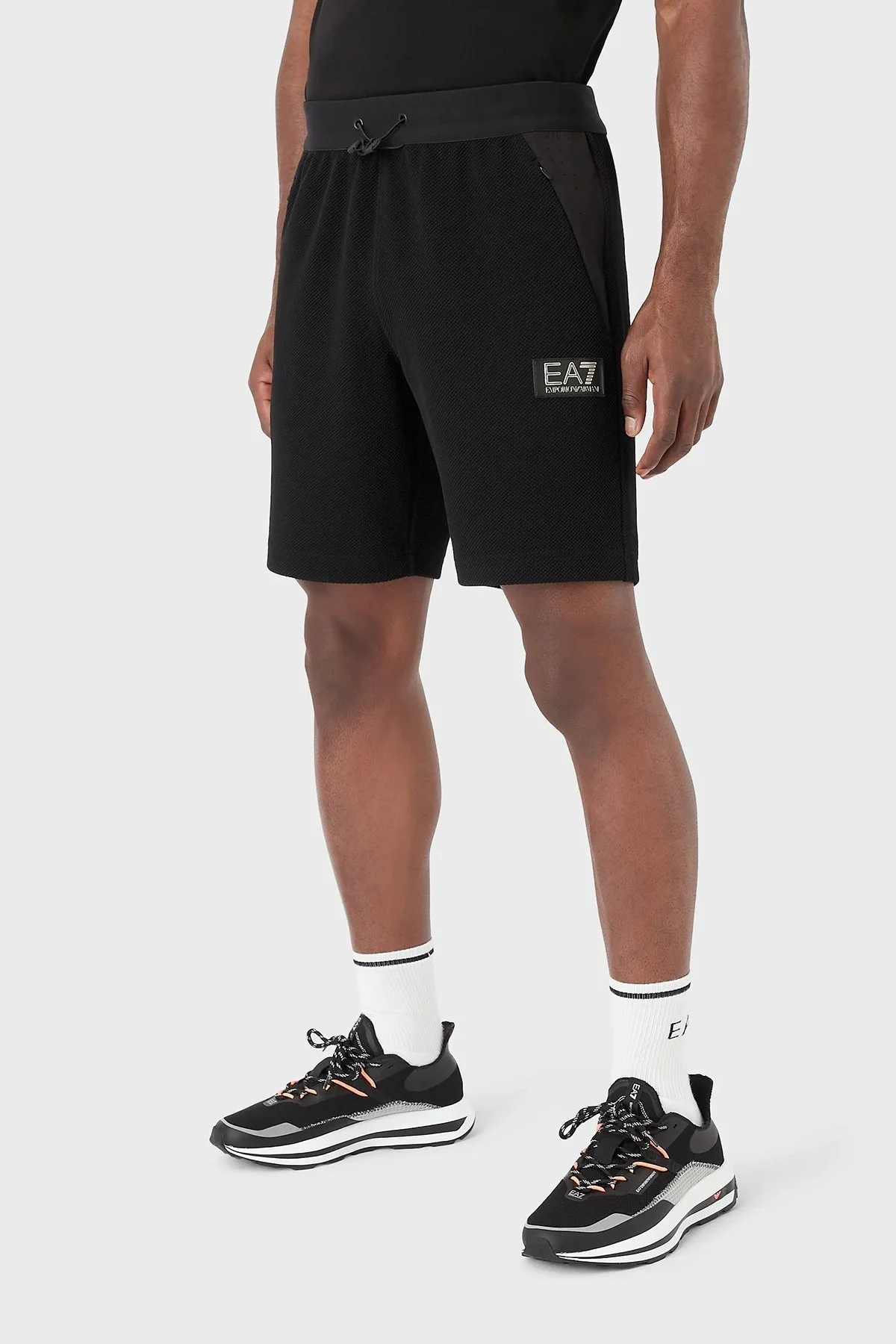 EA7 Logolu Slim Fit Cepli Erkek Short 3RPS66 PJG1Z 1200 SİYAH - 1