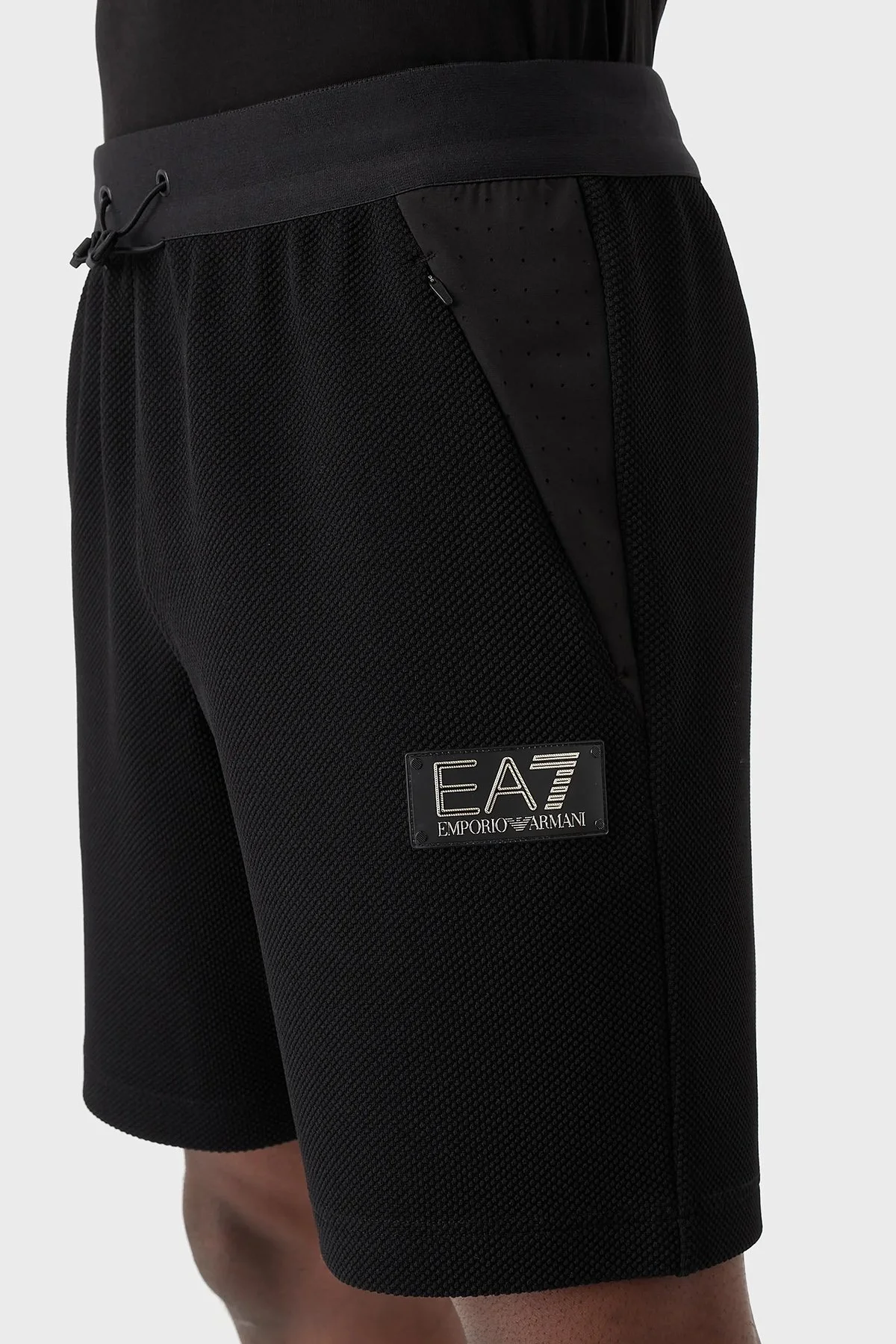 EA7 Logolu Slim Fit Cepli Erkek Short 3RPS66 PJG1Z 1200 SİYAH - 3