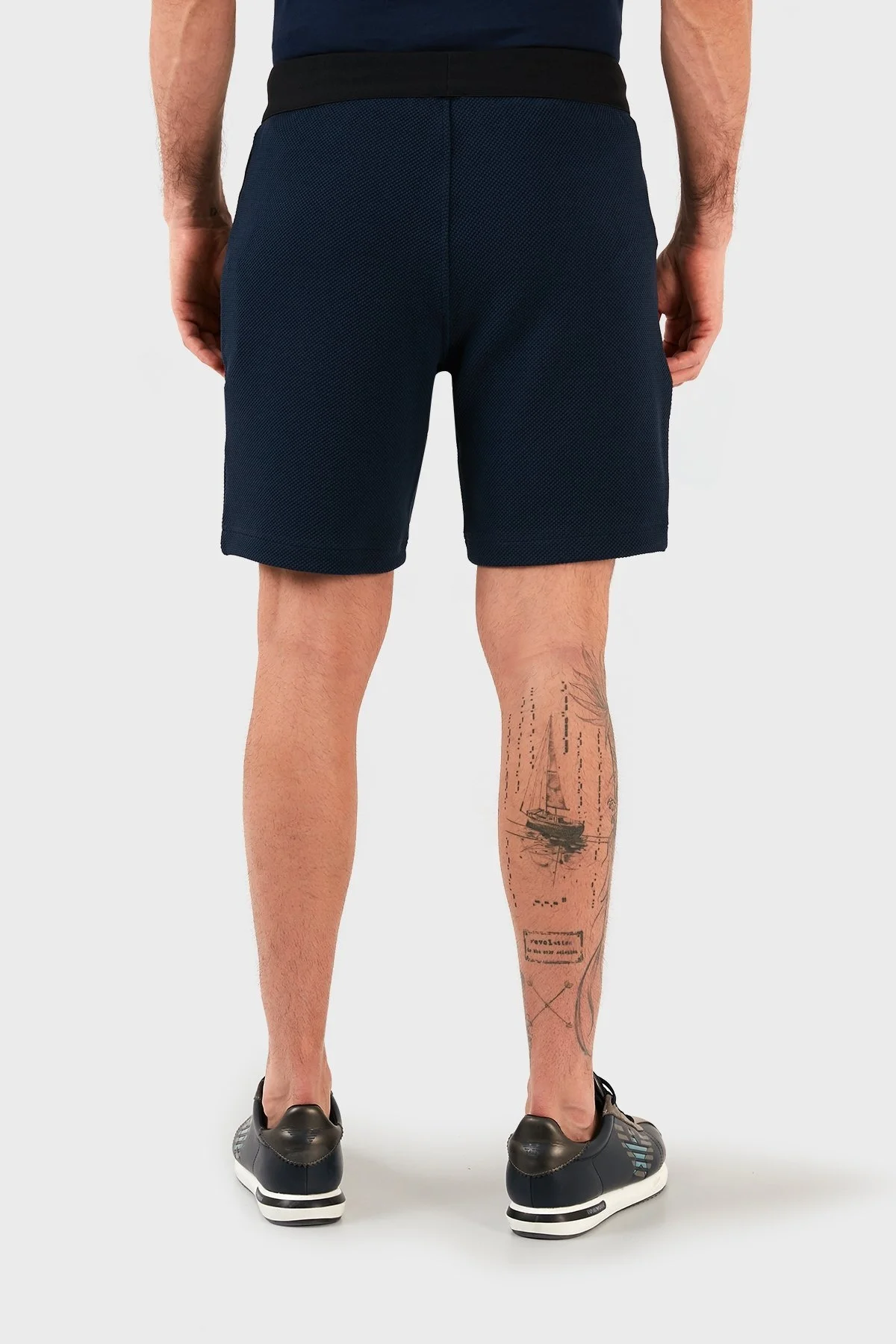 EA7 Logolu Slim Fit Cepli Erkek Short 3RPS66 PJG1Z 1554 LACİVERT - 4