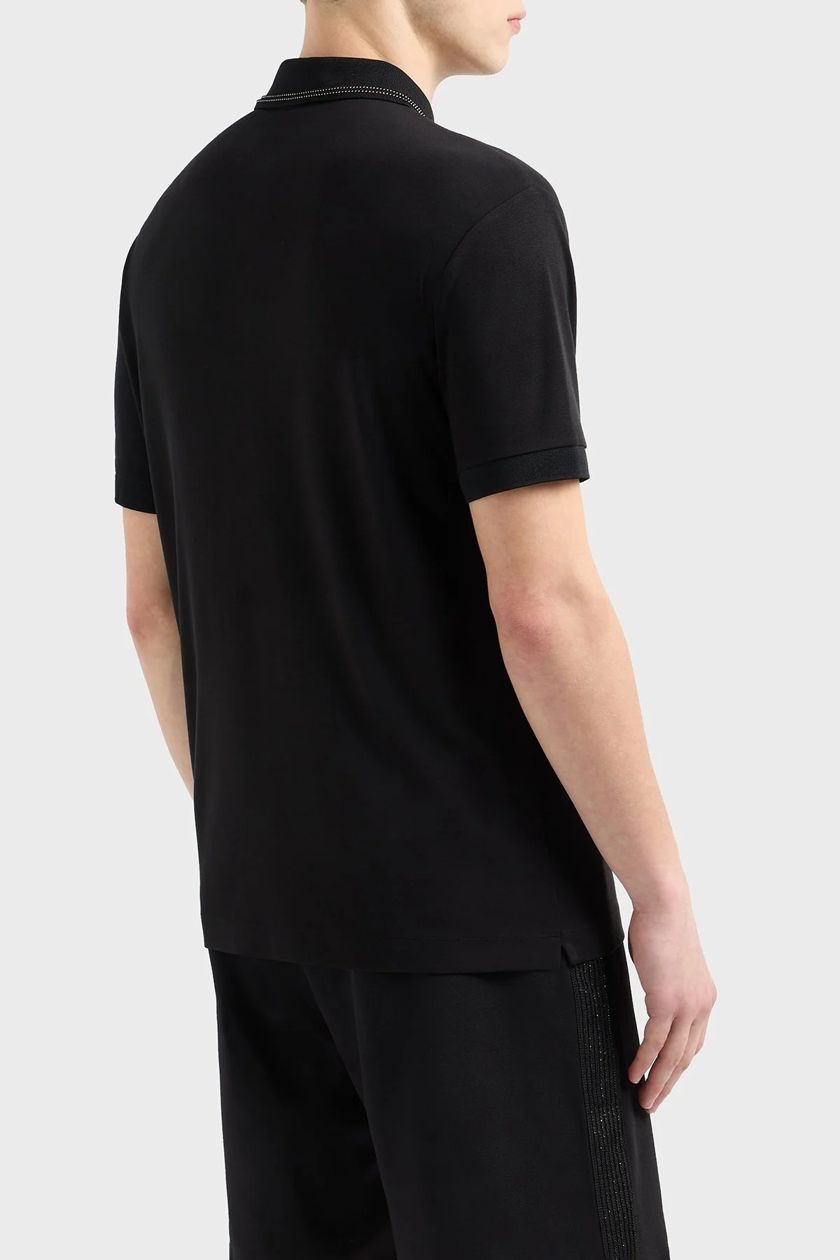 EA7 Logolu Slim Fit Düğmeli Erkek Polo Yaka T Shirt 7M000300 AF13739 UC001 SİYAH - 3