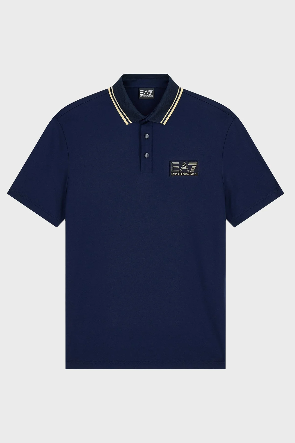EA7 Logolu Slim Fit Kısa Kollu Erkek Polo 7M002241 AF13739 UB102 Lacivert - 5
