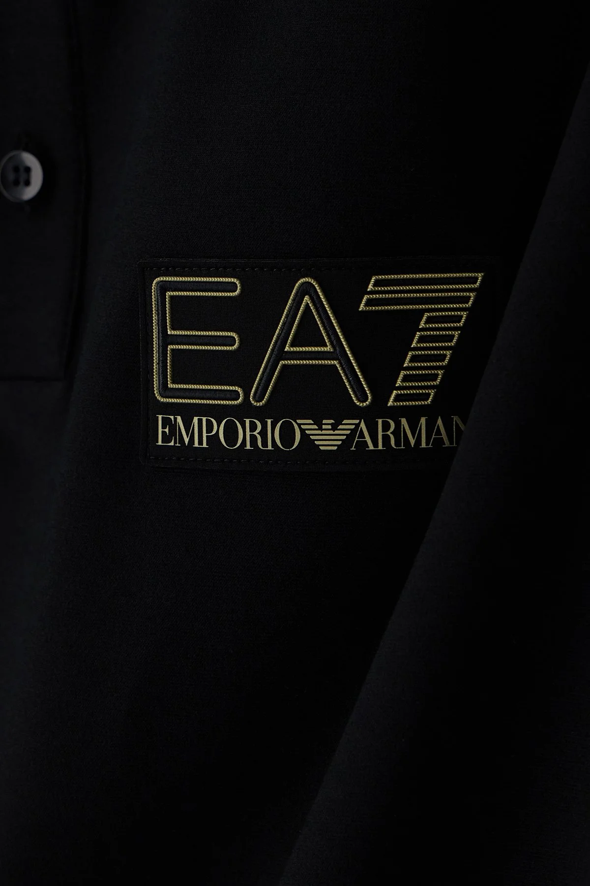 EA7 Logolu Slim Fit Kısa Kollu Erkek Polo 7M002241 AF13739 UC001 Siyah - 5