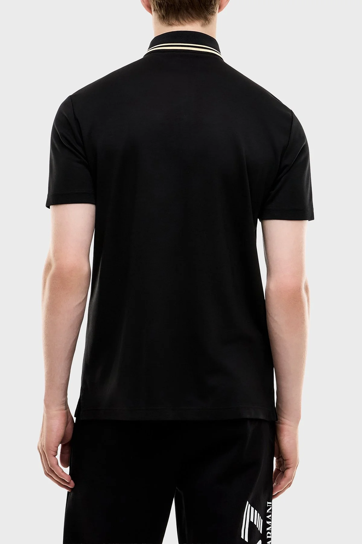 EA7 Logolu Slim Fit Kısa Kollu Erkek Polo 7M002241 AF13739 UC001 Siyah - 6