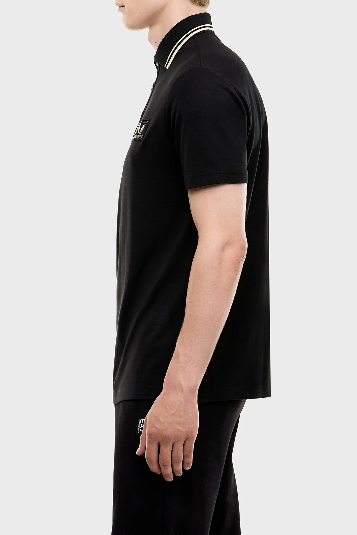 EA7 Logolu Slim Fit Kısa Kollu Erkek Polo 7M002241 AF13739 UC001 Siyah - 8