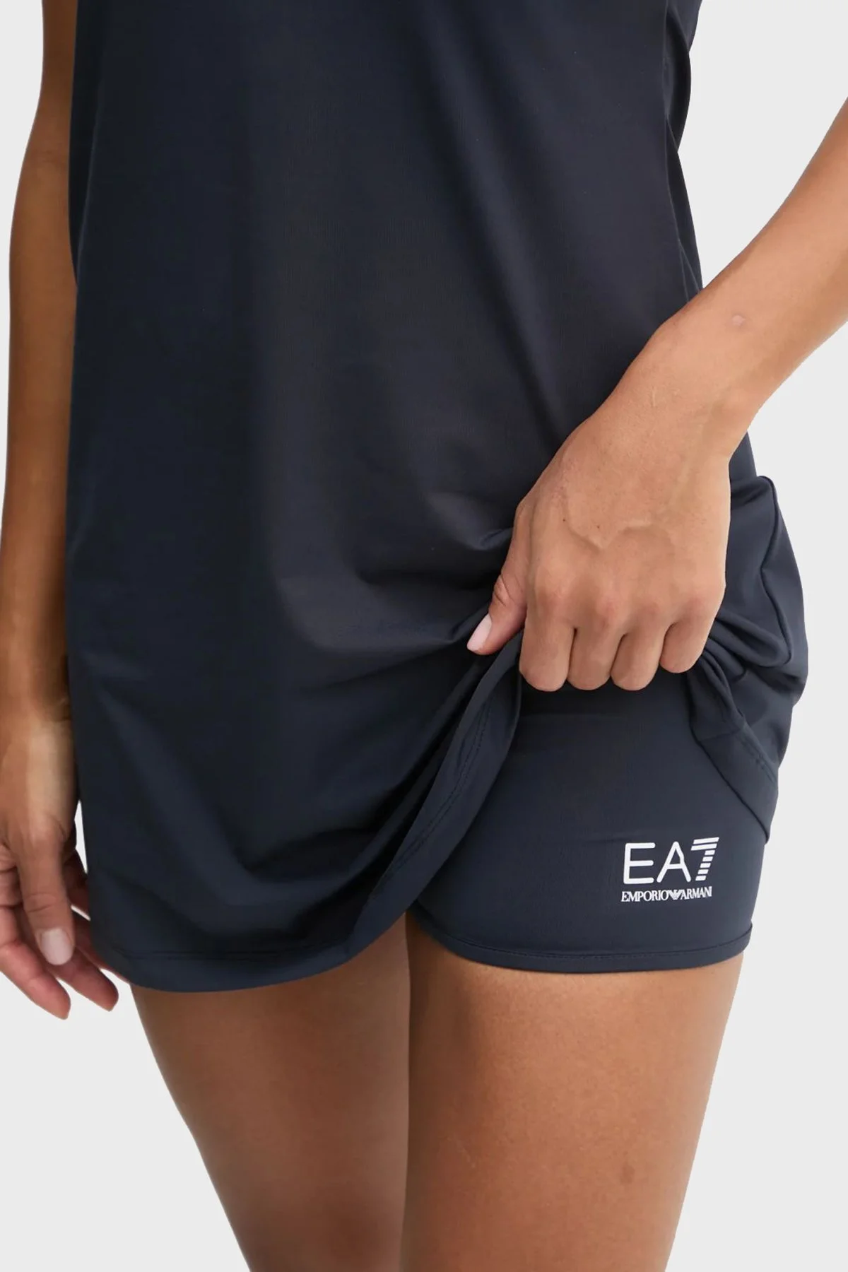 EA7 Logolu Slim Fit Mini Boy Şortlu Spor Kadın Elbise 7W000317 AF12509 UB097 LACİVERT - 6