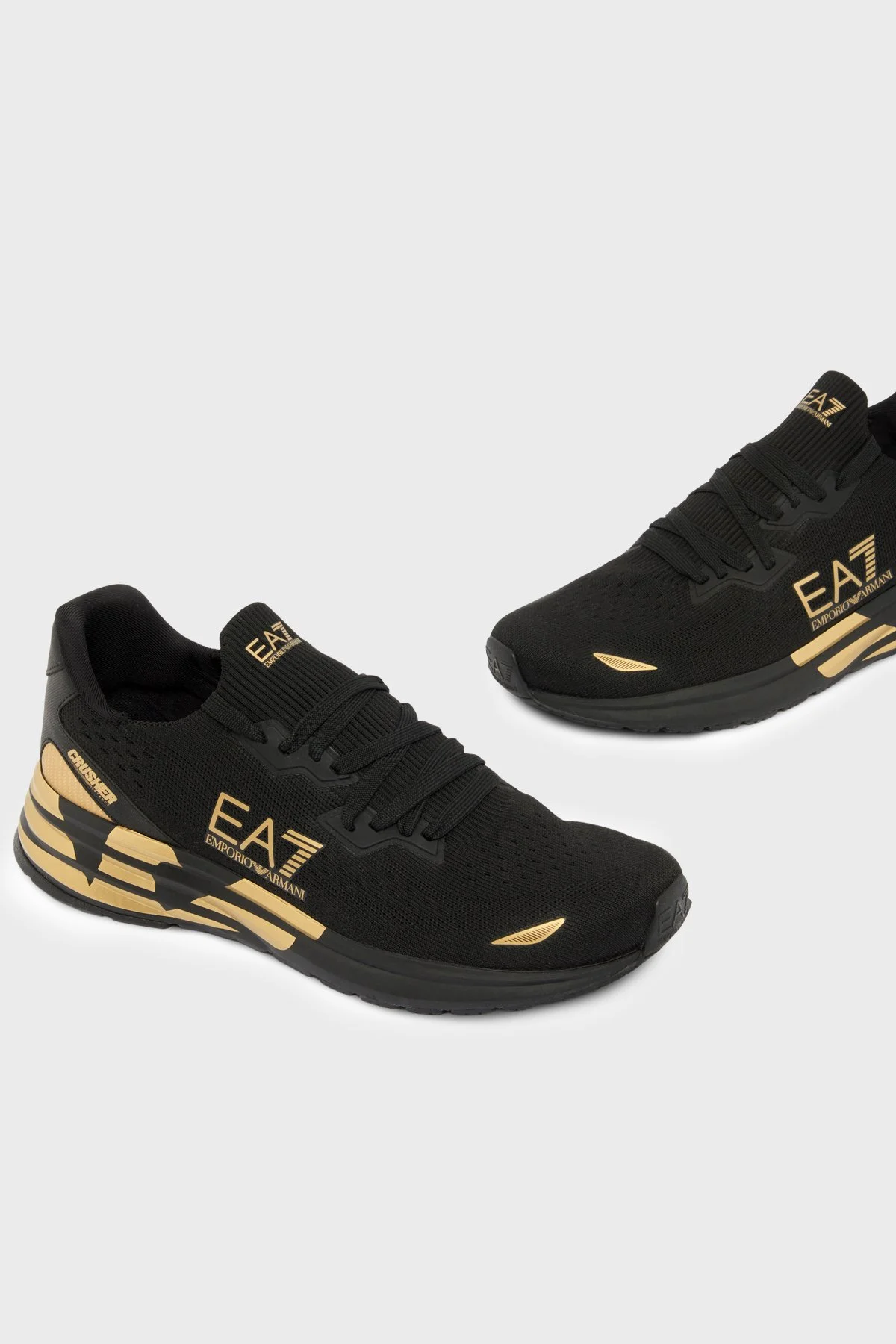 EA7 Logolu Sneaker Unisex Ayakkabı 07X000652 AF18639 MZ177 SİYAH - 4