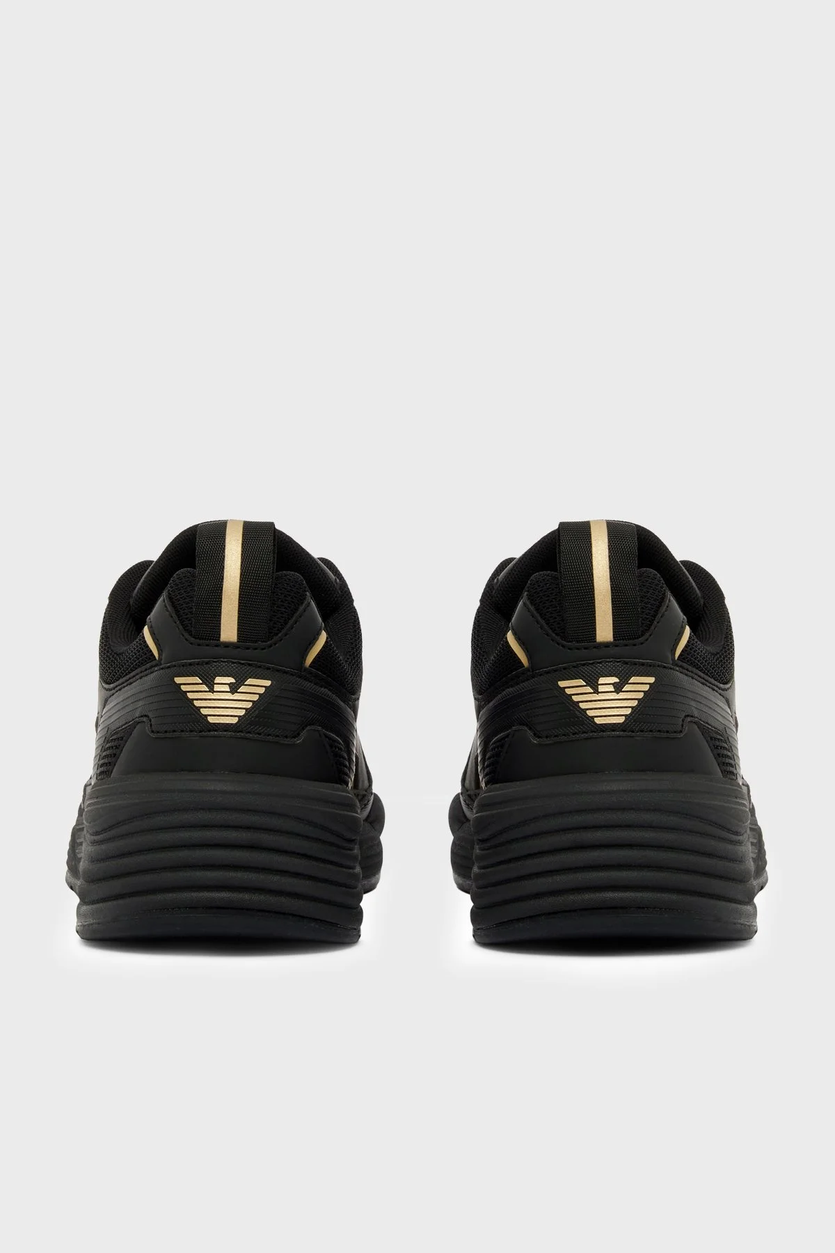 EA7 Logolu Sneaker Unisex Ayakkabı 7X000308 AF18447 MZ177 SİYAH-GOLD - 6