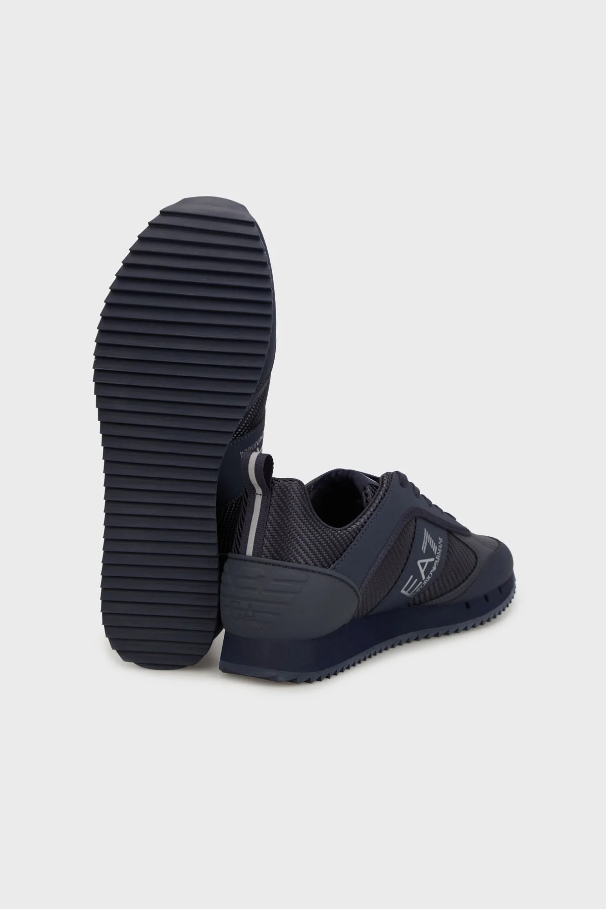 EA7 Logolu Sneaker Unisex Ayakkabı 7X000337 AF18613 MZ187 LACİVERT-GÜMÜŞ - 5