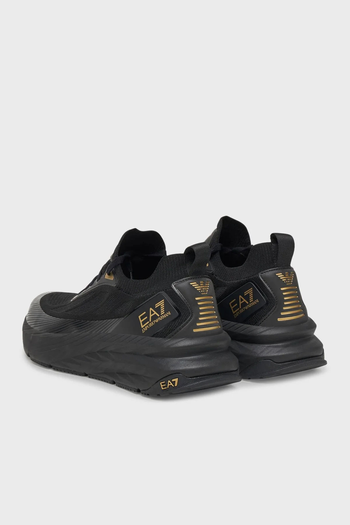 EA7 Logolu Sneaker Unisex Ayakkabı 7X000343 AF18639 MC021 SİYAH - 4