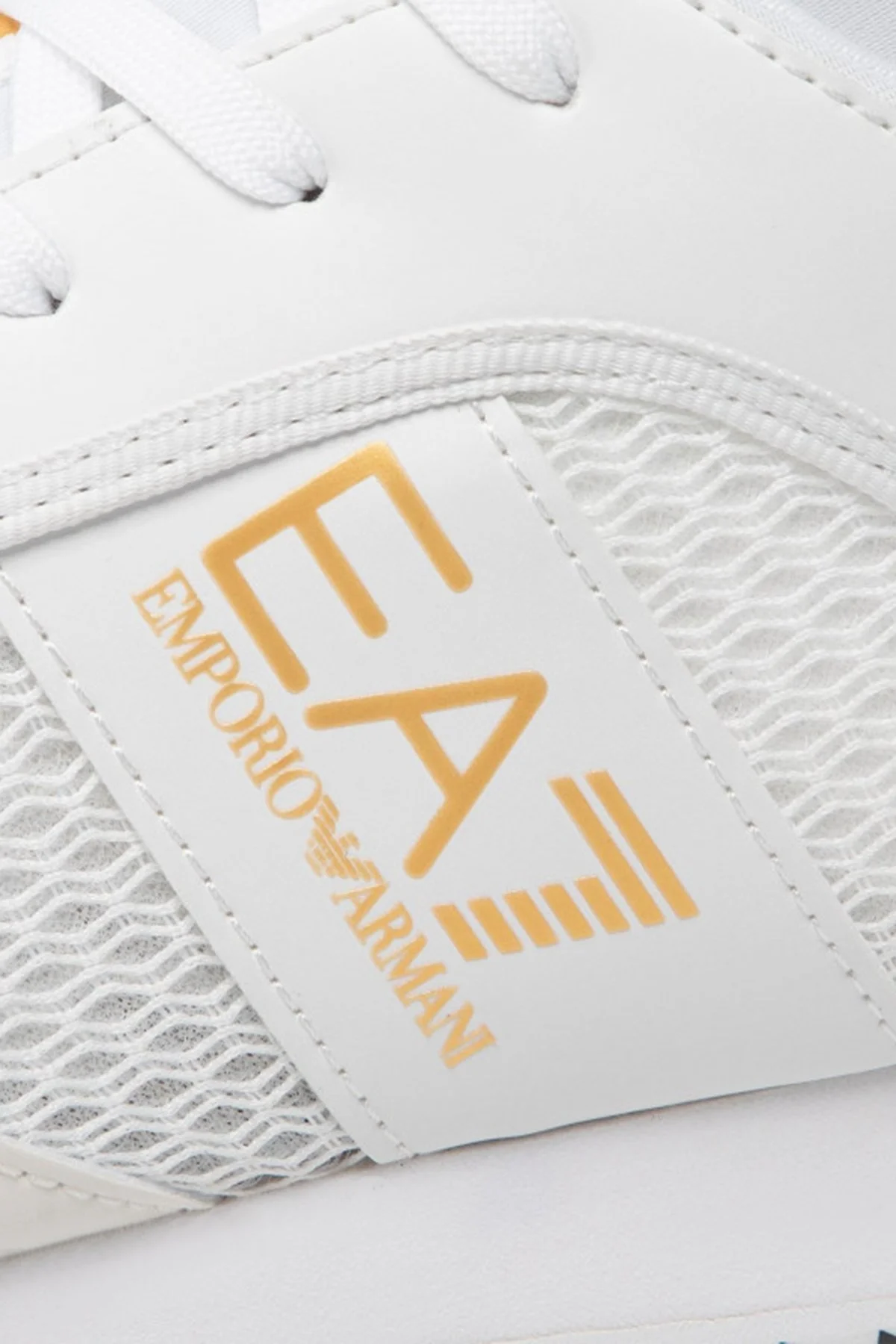 EA7 Logolu Sneaker Unisex Ayakkabı X8X027 XK050 Q597 BEYAZ-ALTIN - 3