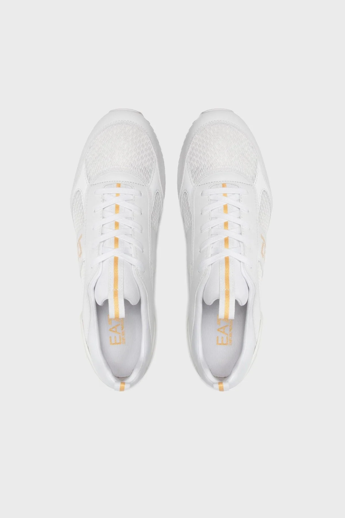 EA7 Logolu Sneaker Unisex Ayakkabı X8X027 XK050 Q597 BEYAZ-ALTIN - 5