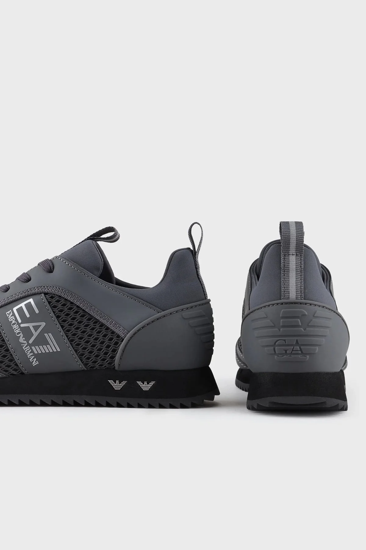 EA7 Logolu Sneaker Unisex Ayakkabı X8X027 XK050 Q746 GRİ - 4