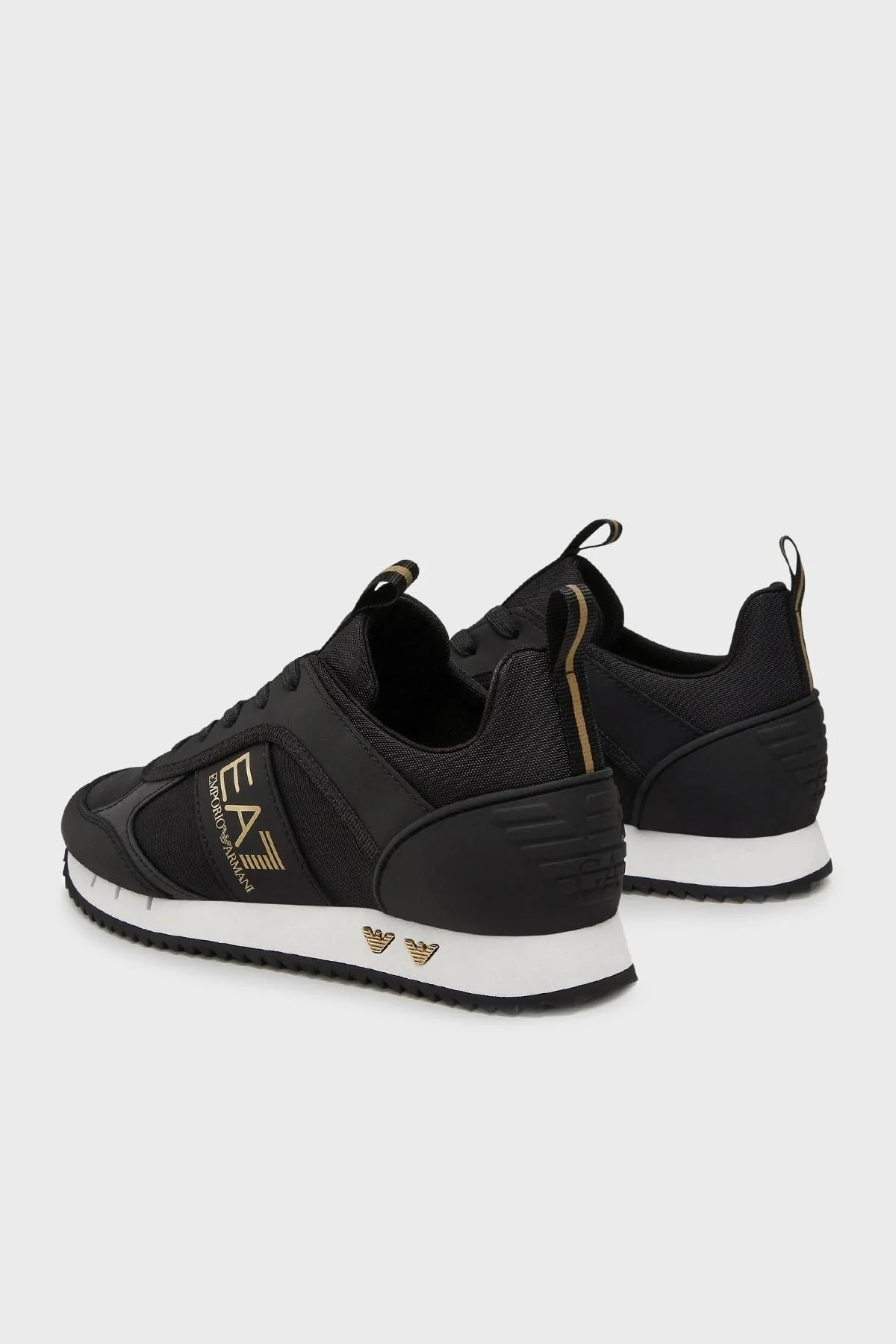 EA7 Logolu Sneaker Unisex Ayakkabı X8X027 XK219 R659 SİYAH-GOLD - 4