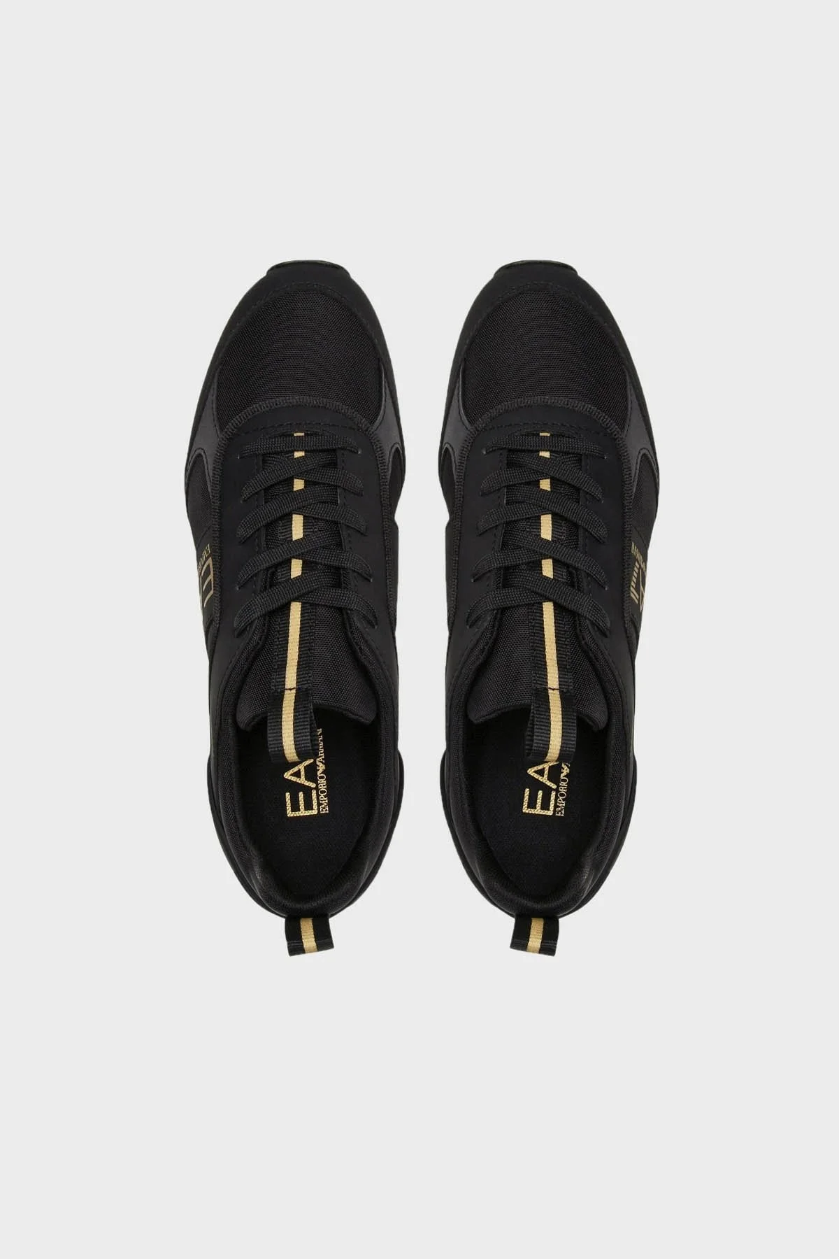 EA7 Logolu Sneaker Unisex Ayakkabı X8X027 XK219 R659 SİYAH-GOLD - 6