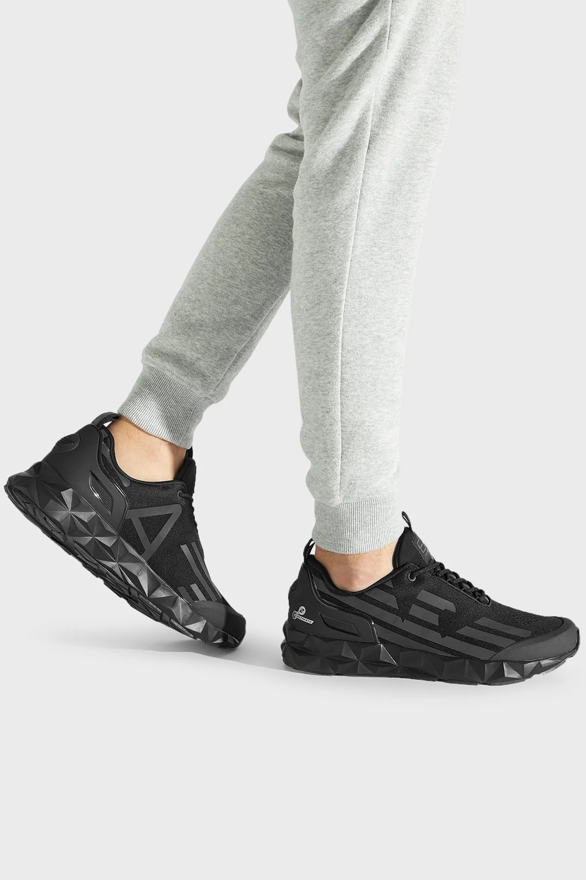 EA7 Logolu Sneaker Unisex Ayakkabı X8X033 XCC52 Q615 SİYAH-FÜME - 2