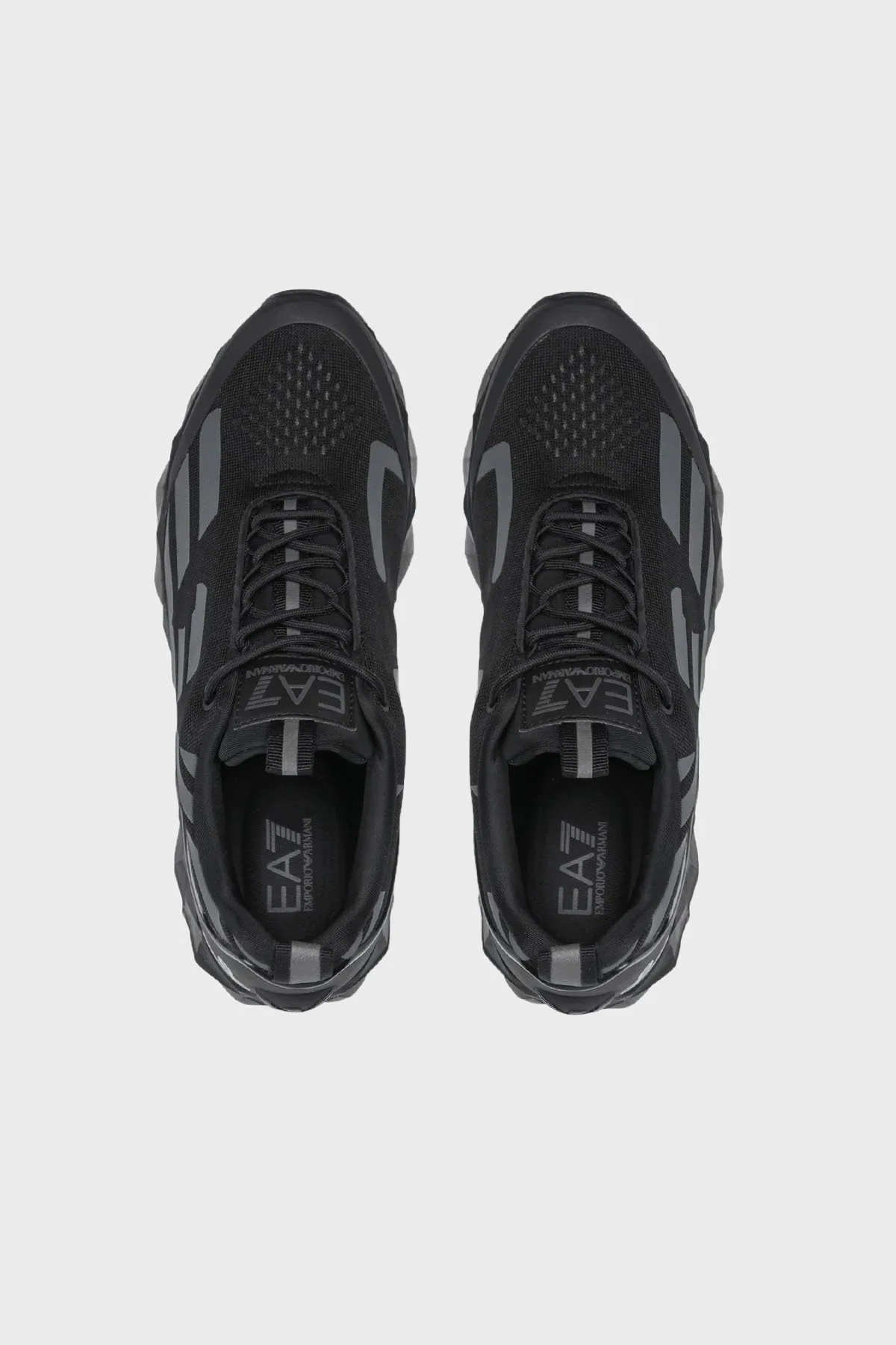 EA7 Logolu Sneaker Unisex Ayakkabı X8X033 XCC52 Q615 SİYAH-FÜME - 4
