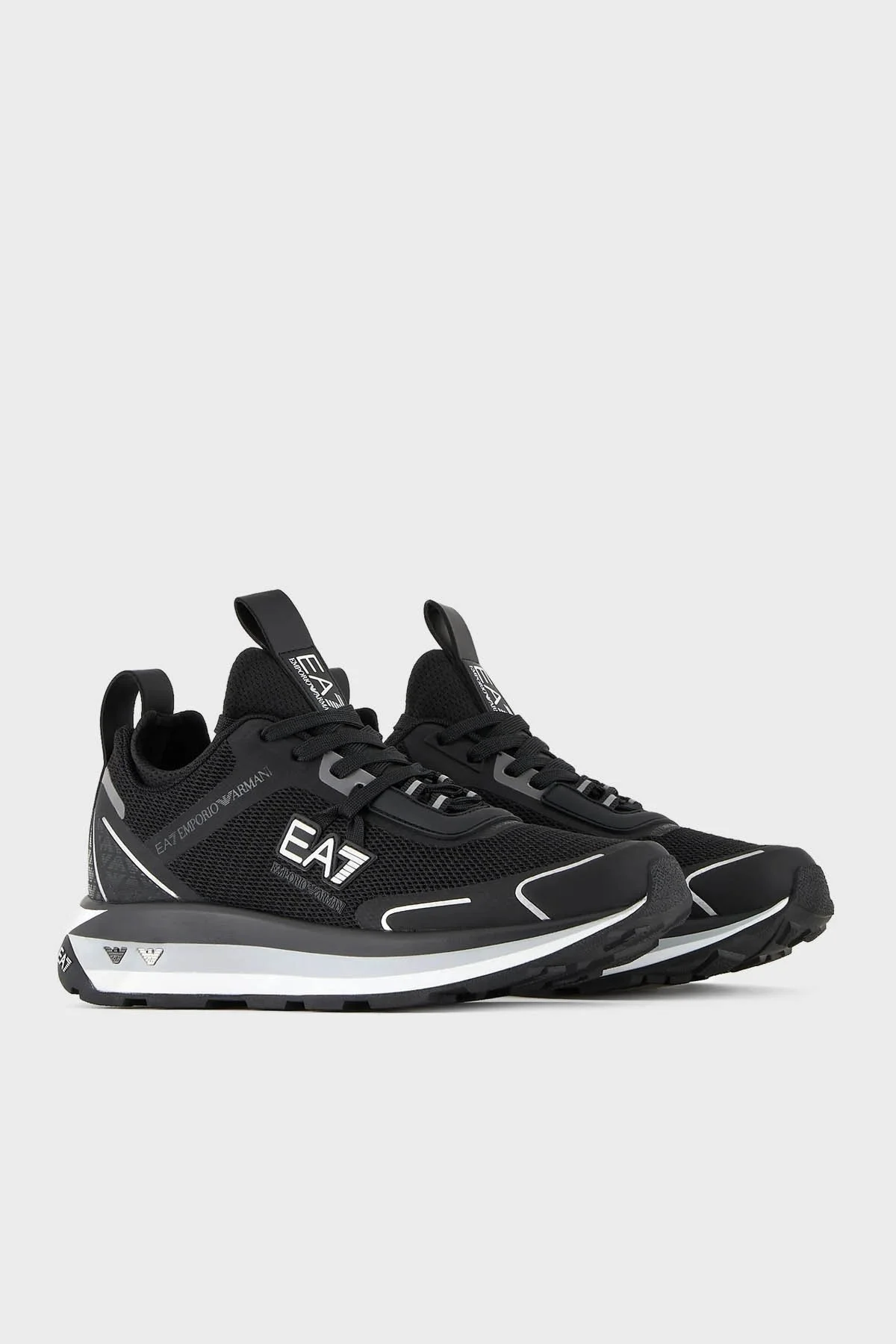 EA7 Logolu Sneaker Unisex Ayakkabı X8X089 XK234 Q289 SİYAH-BEYAZ - 2