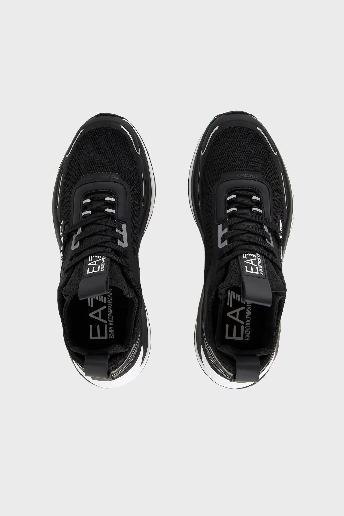 EA7 Logolu Sneaker Unisex Ayakkabı X8X089 XK234 Q289 SİYAH-BEYAZ - 3