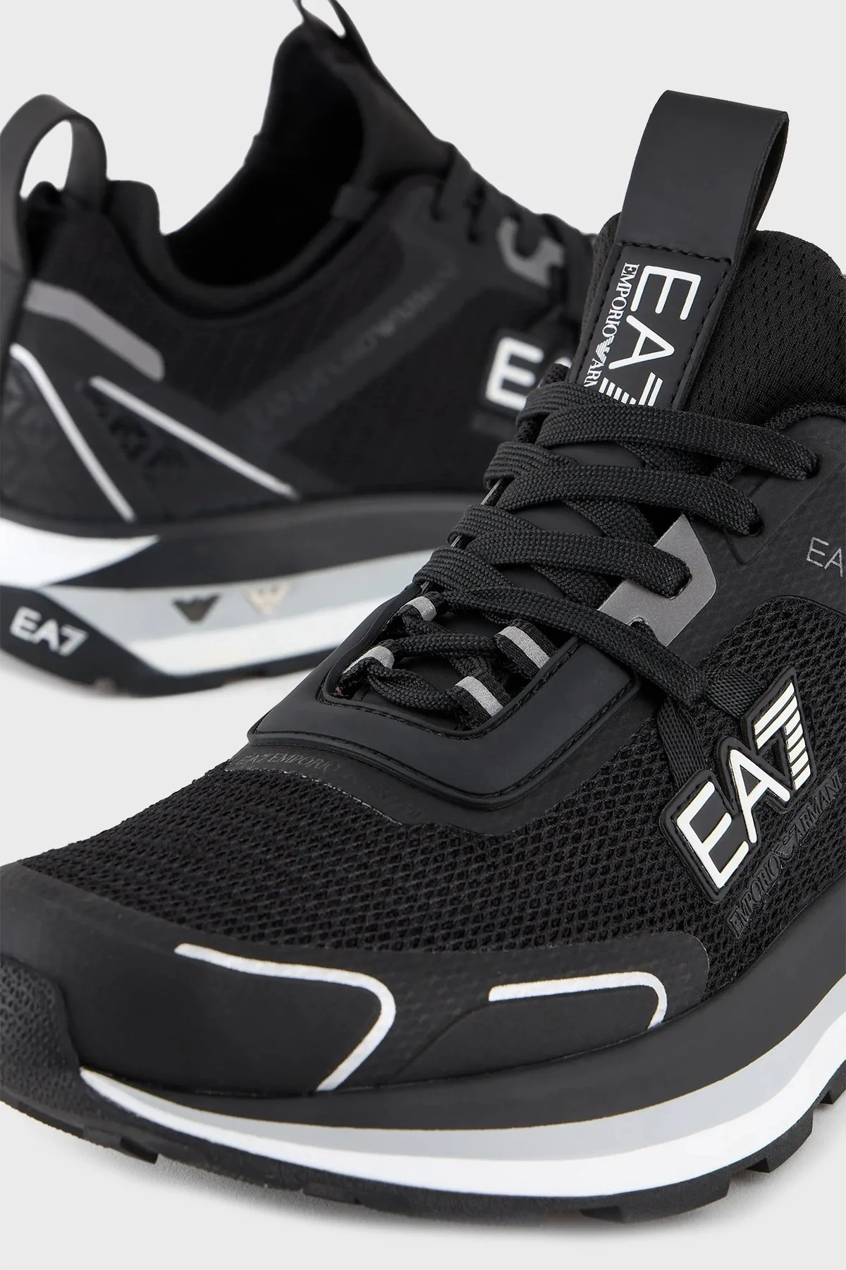 EA7 Logolu Sneaker Unisex Ayakkabı X8X089 XK234 Q289 SİYAH-BEYAZ - 5