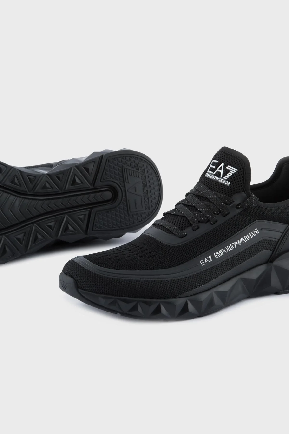 EA7 Logolu Sneaker Unisex Ayakkabı X8X106 XK262 N763 SİYAH - 4