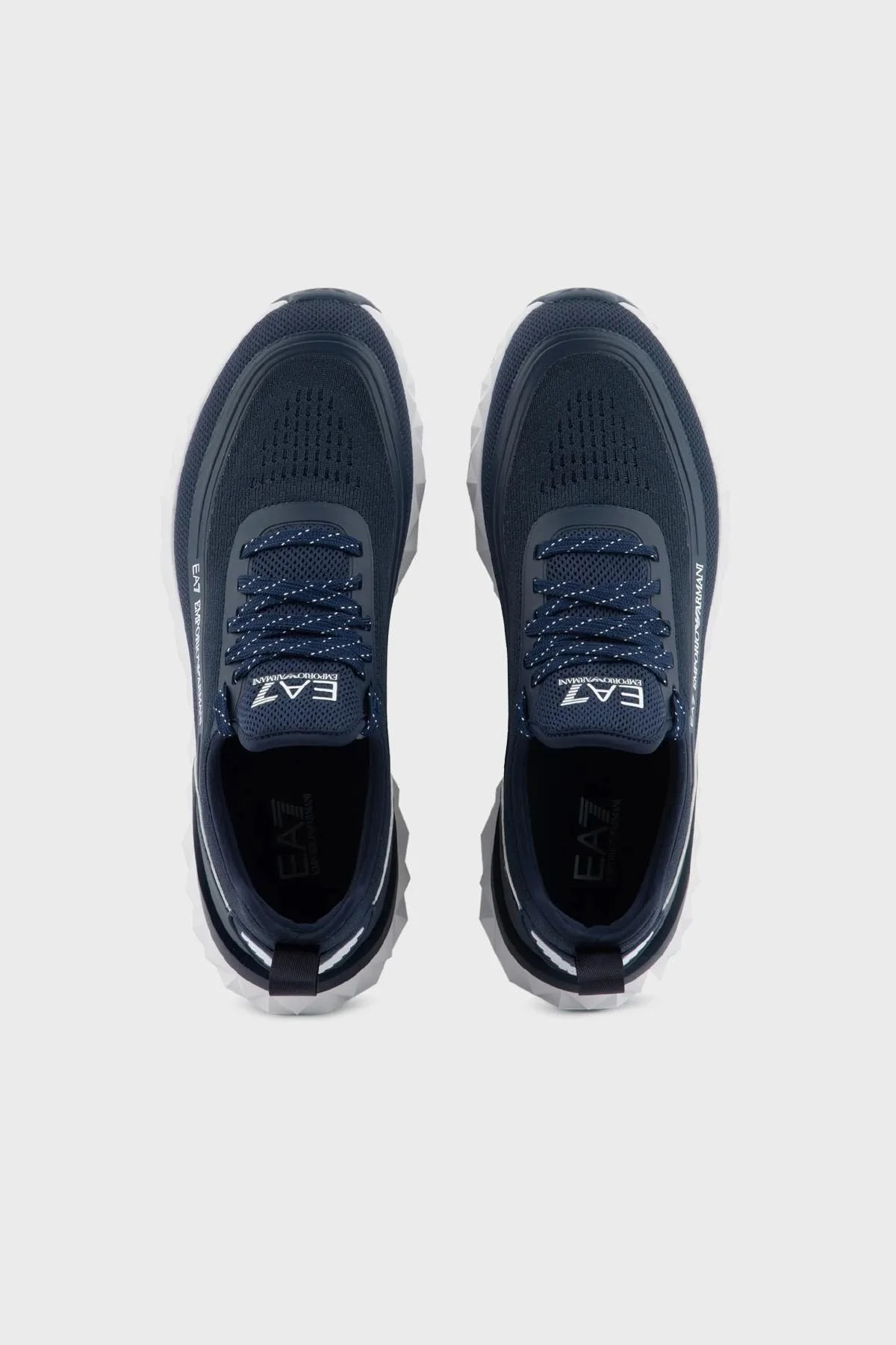 EA7 Logolu Sneaker Unisex Ayakkabı X8X106 XK262 R236 LACİVERT-BEYAZ - 3