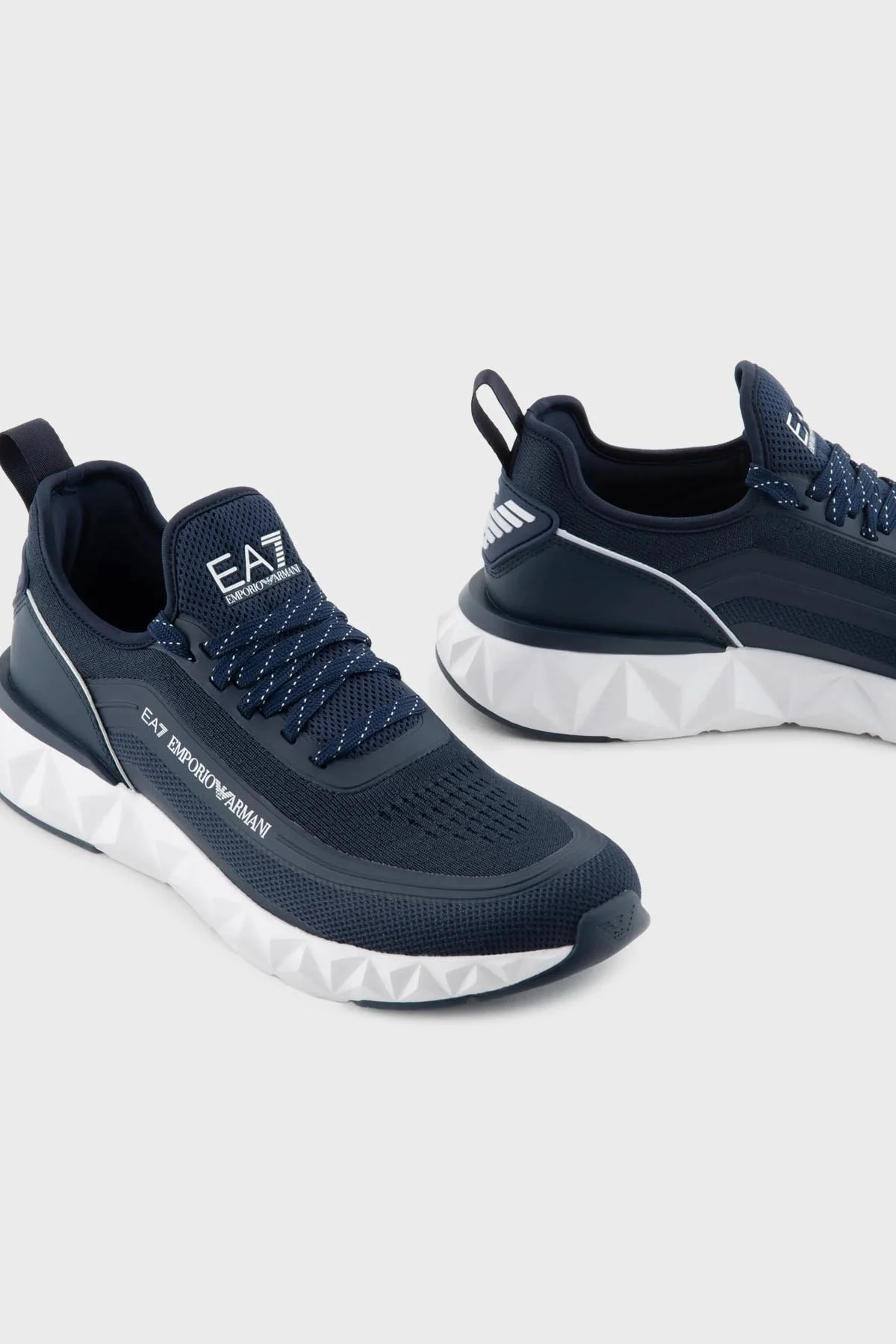 EA7 Logolu Sneaker Unisex Ayakkabı X8X106 XK262 R236 LACİVERT-BEYAZ - 5