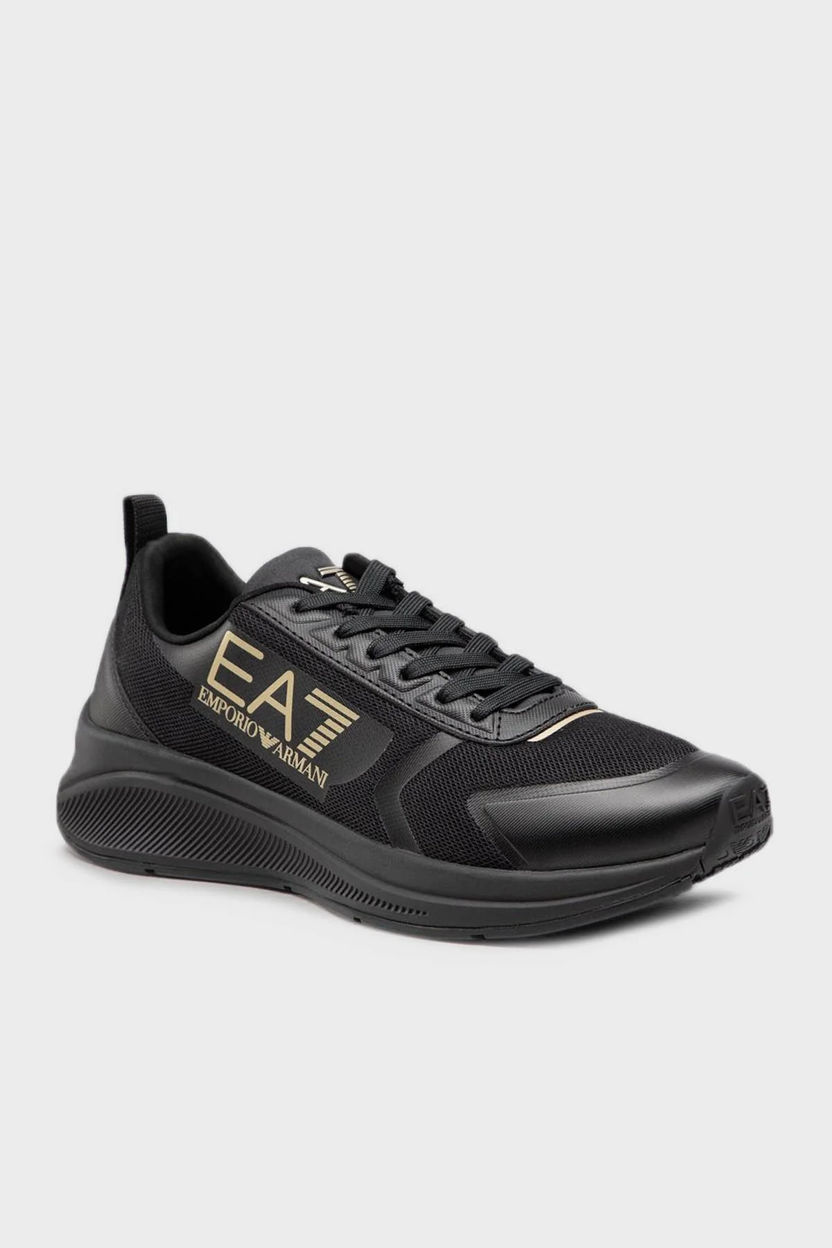 EA7 Logolu Sneaker Unisex Ayakkabı X8X125 XK303 M701 SİYAH - 4