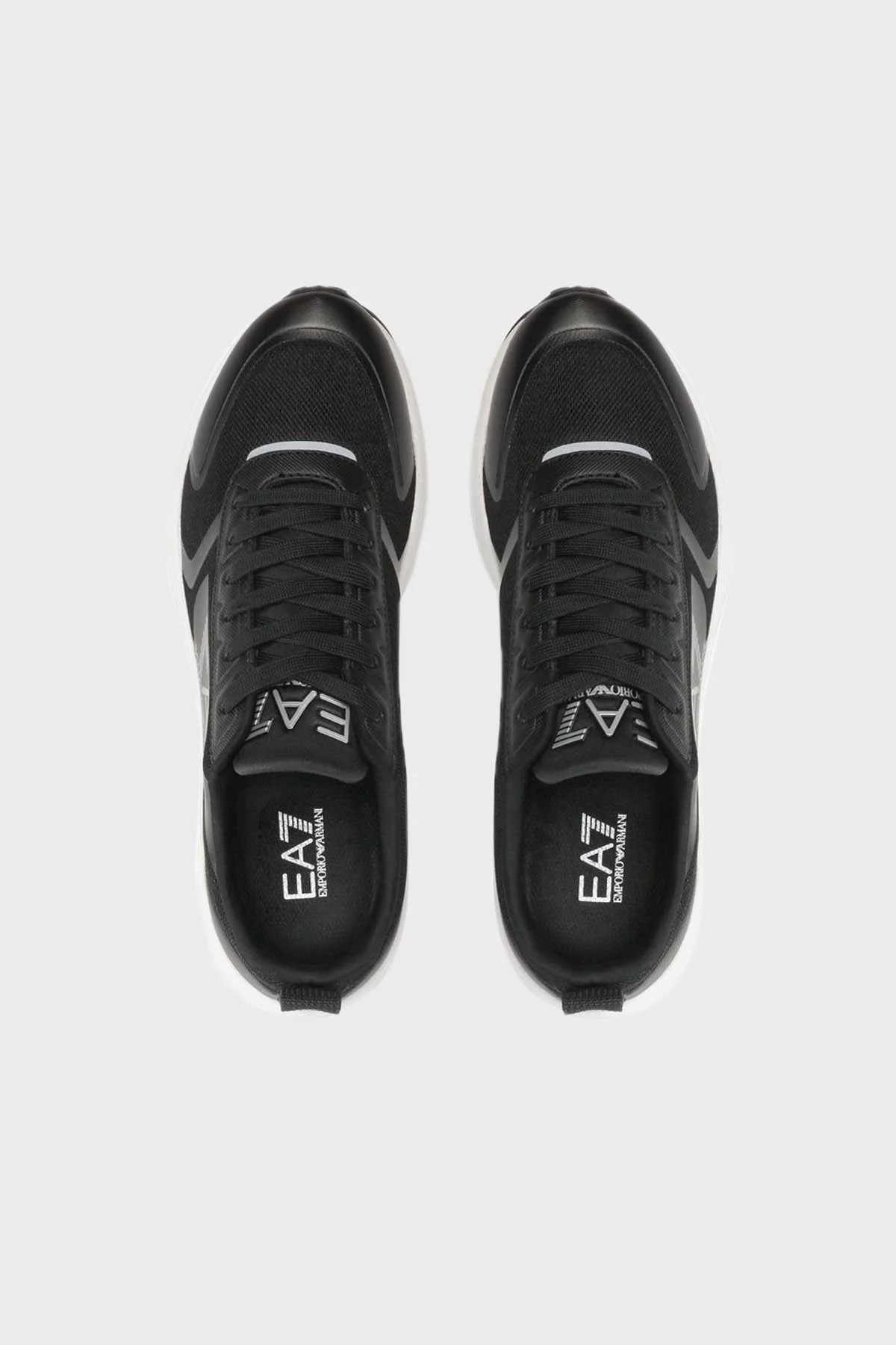 EA7 Logolu Sneaker Unisex Ayakkabı X8X125 XK303 N763 SİYAH - 4