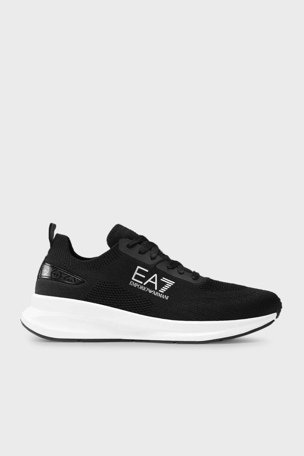 EA7 Logolu Sneaker Unisex Ayakkabı X8X149 XK349 N763 SİYAH-GÜMÜŞ - 1