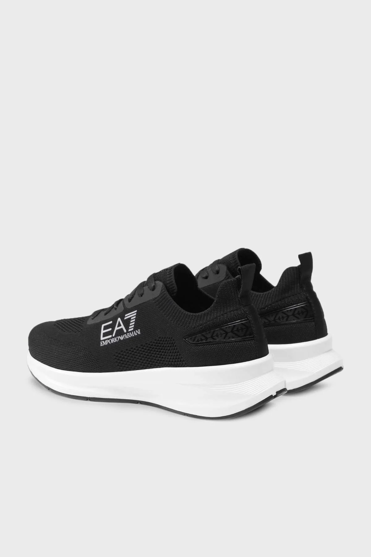 EA7 Logolu Sneaker Unisex Ayakkabı X8X149 XK349 N763 SİYAH-GÜMÜŞ - 3