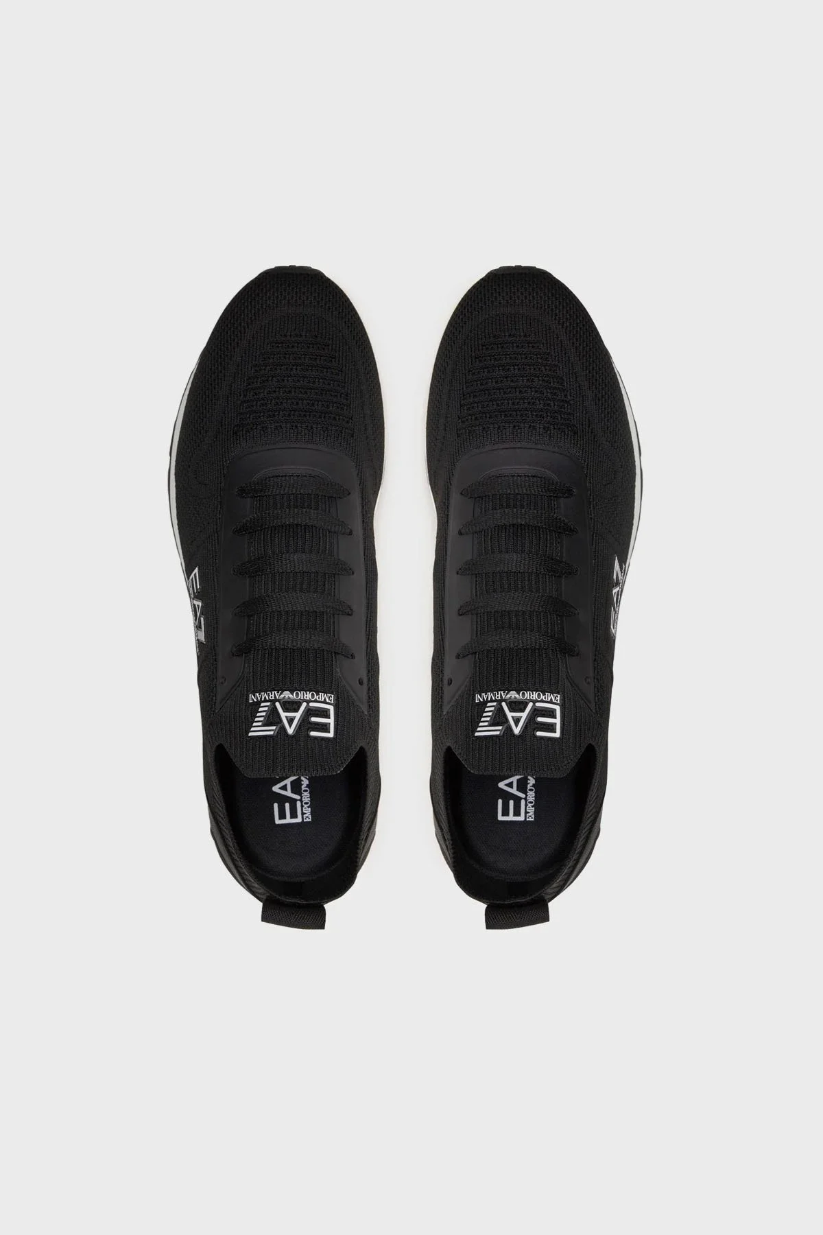 EA7 Logolu Sneaker Unisex Ayakkabı X8X171 XK373 N181 SİYAH-BEYAZ - 6