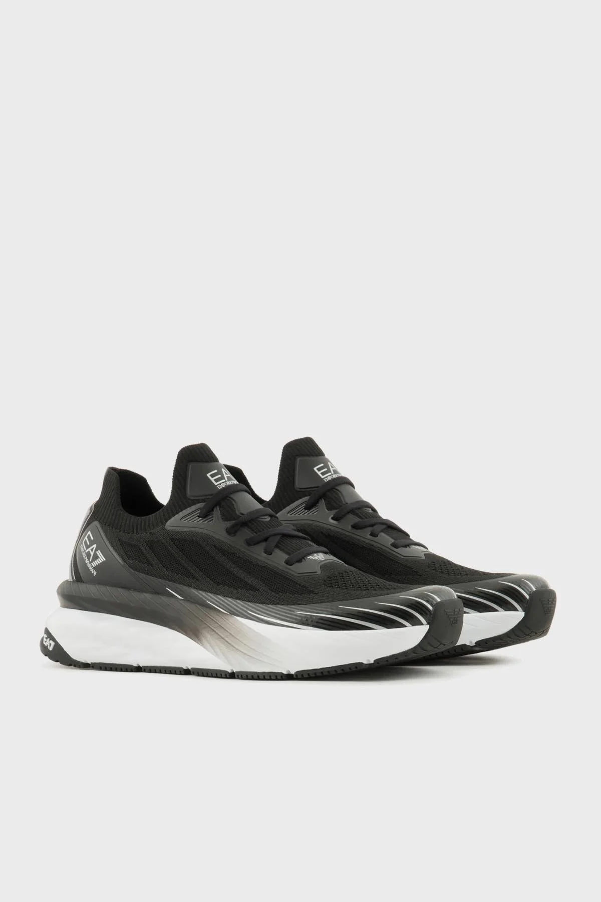 EA7 Logolu Sneaker Unisex Ayakkabı X8X176 XK377 N763 SİYAH-BEYAZ - 8