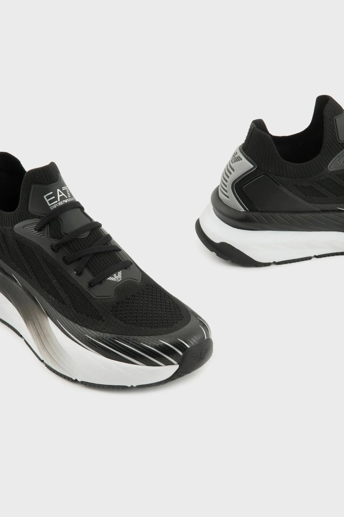 EA7 Logolu Sneaker Unisex Ayakkabı X8X176 XK377 N763 SİYAH-BEYAZ - 11