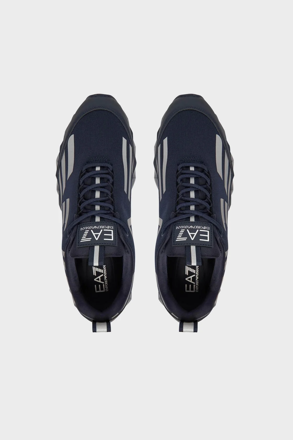 EA7 Logolu Sneaker Unisex Ayakkabı X8X217 XK433 MB302 LACİVERT-GÜMÜŞ - 3