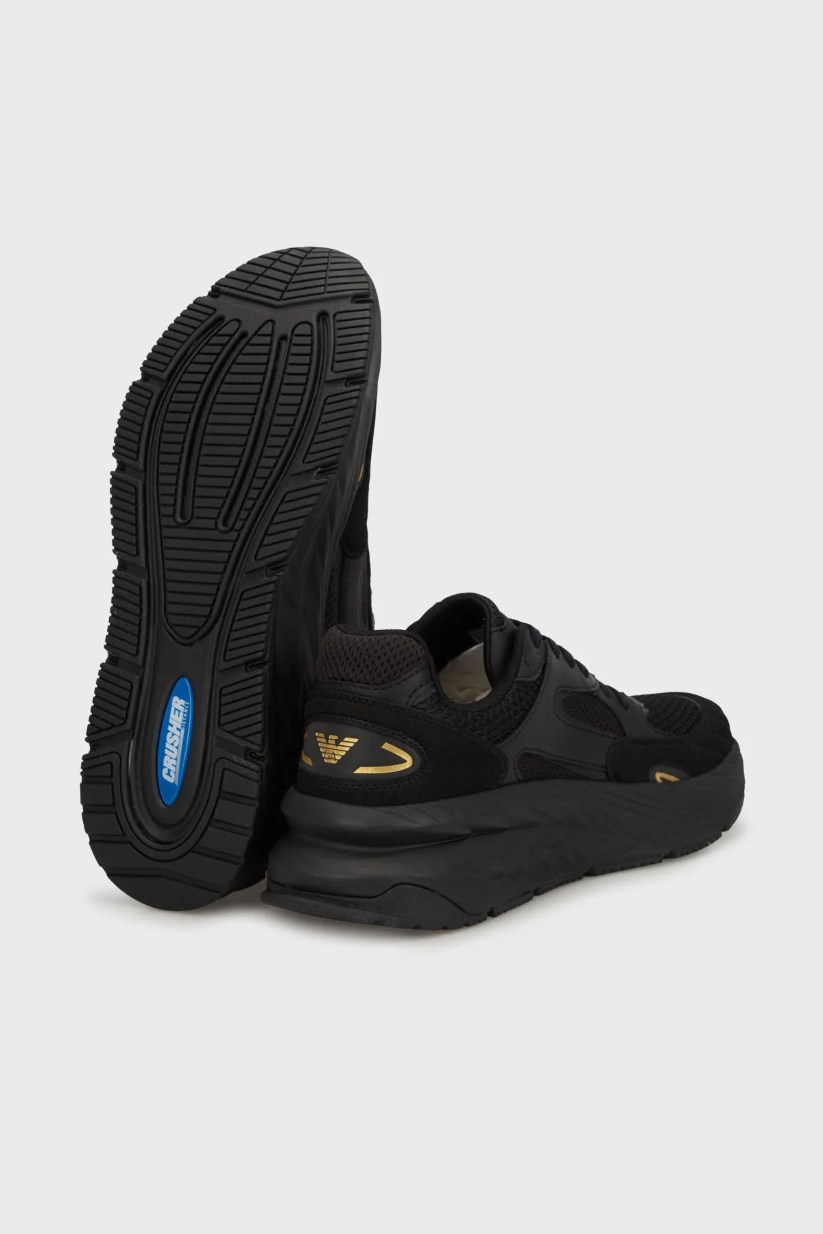 EA7 Logolu Süet Detaylı Kalın Taban Sneaker Unisex Ayakkabı X8X178 XK382 M701 SİYAH - 8