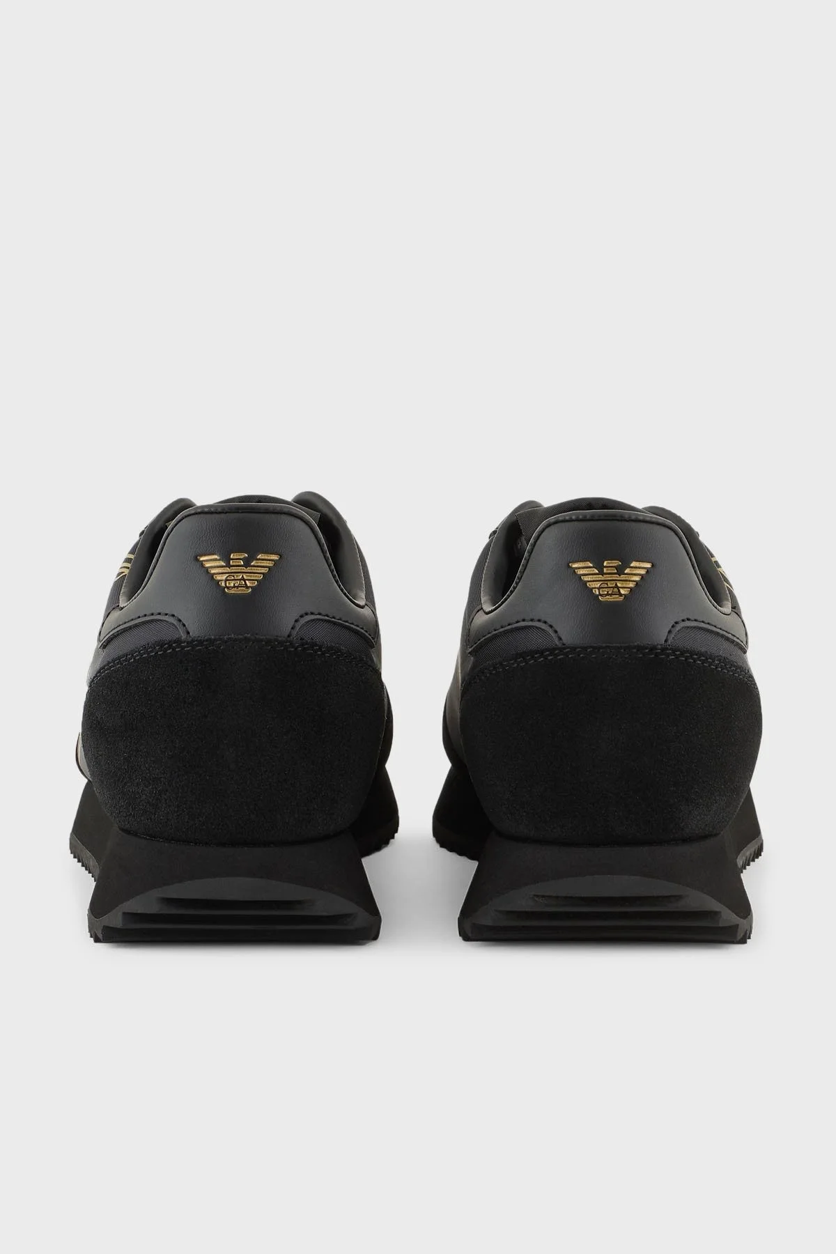 EA7 Logolu Süet Detaylı Sneaker Unisex Ayakkabı X8X101 XK257 M701 SİYAH-GOLD - 11