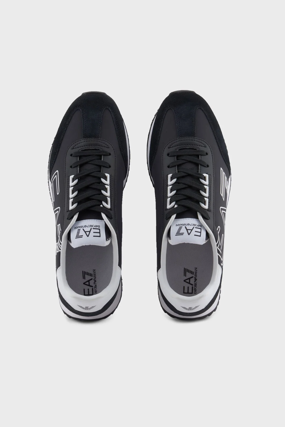 EA7 Logolu Süet Detaylı Sneaker Unisex Ayakkabı X8X101 XK257 U448 SİYAH - 9