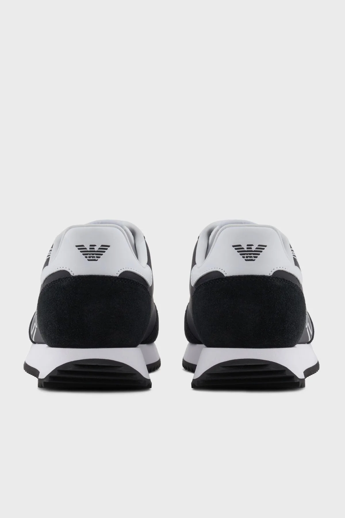 EA7 Logolu Süet Detaylı Sneaker Unisex Ayakkabı X8X101 XK257 U448 SİYAH - 10