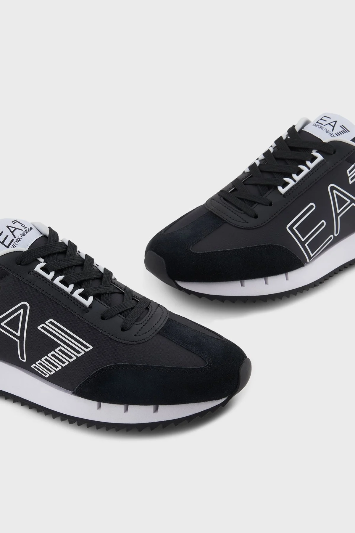 EA7 Logolu Süet Detaylı Sneaker Unisex Ayakkabı X8X101 XK257 U448 SİYAH - 11