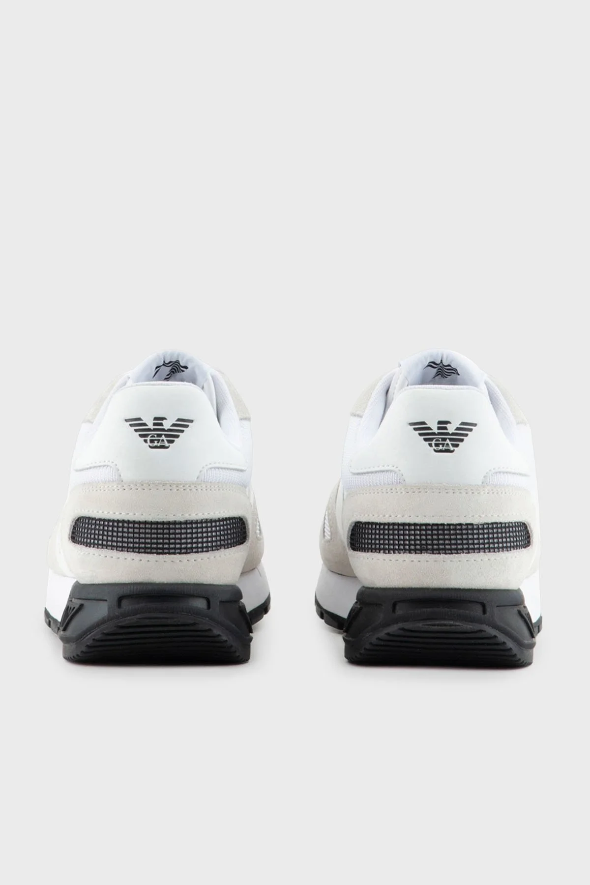 EA7 Logolu Süet Detaylı Sneaker Unisex Ayakkabı X8X151 XK354 S271 BEYAZ-SİYAH - 11