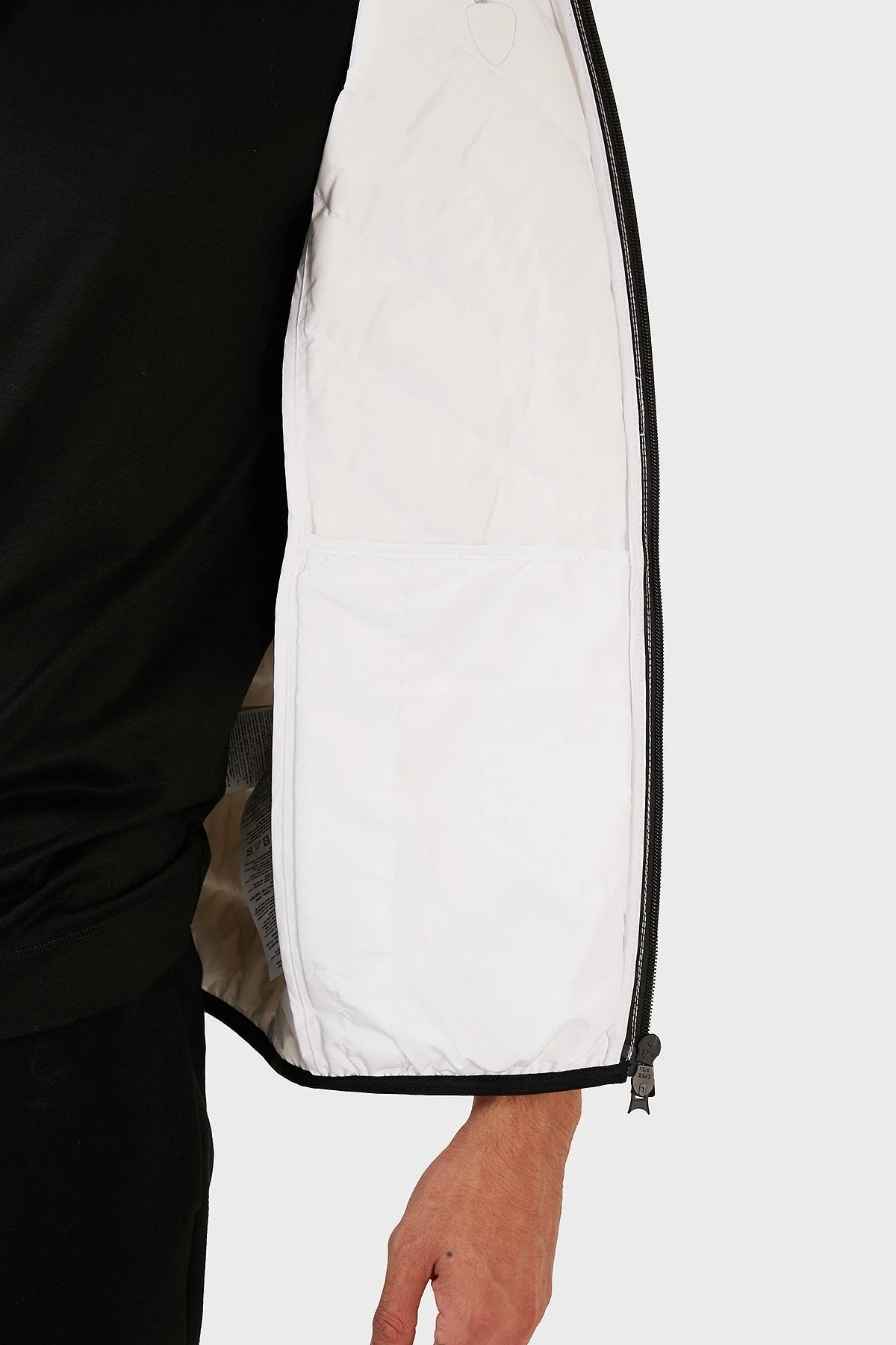 EA7 Logolu Suya ve Soğuğa Dayanıklı Kuş Tüyü Dolgulu Regular Fit Şişme Erkek Yelek 8NPQ02 PNE1Z 1100 BEYAZ - 5