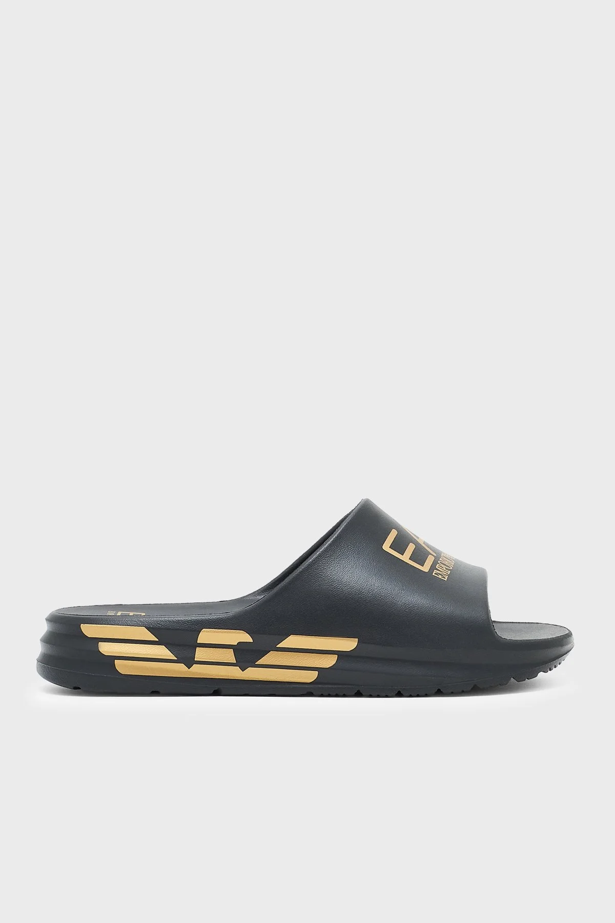 EA7 Logolu Unisex Terlik 7X000356 AF18618 MC021 SİYAH-GOLD - 1