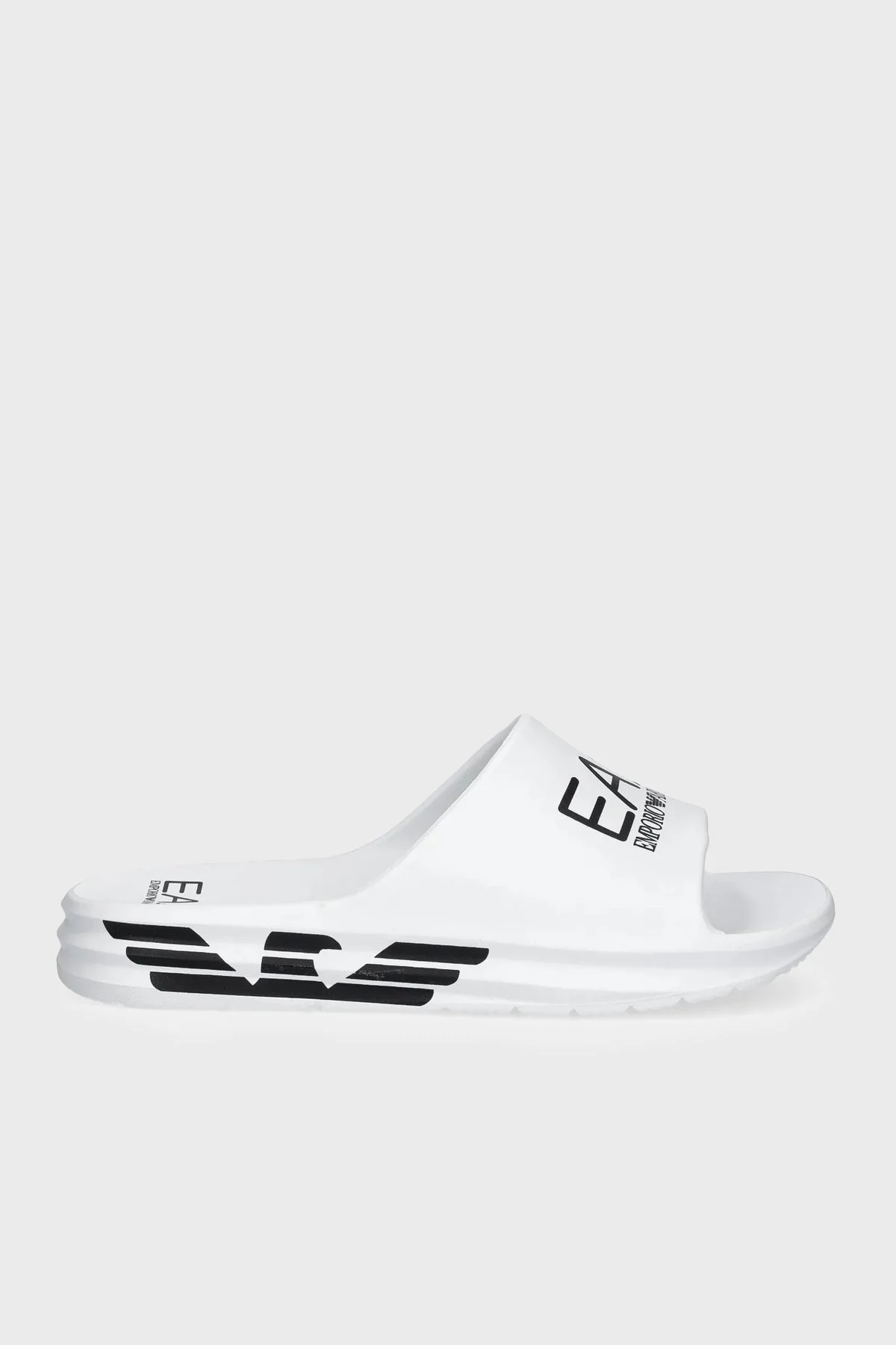 EA7 Logolu Unisex Terlik 7X000356 AF18618 MZ021 SİYAH-BEYAZ - 1