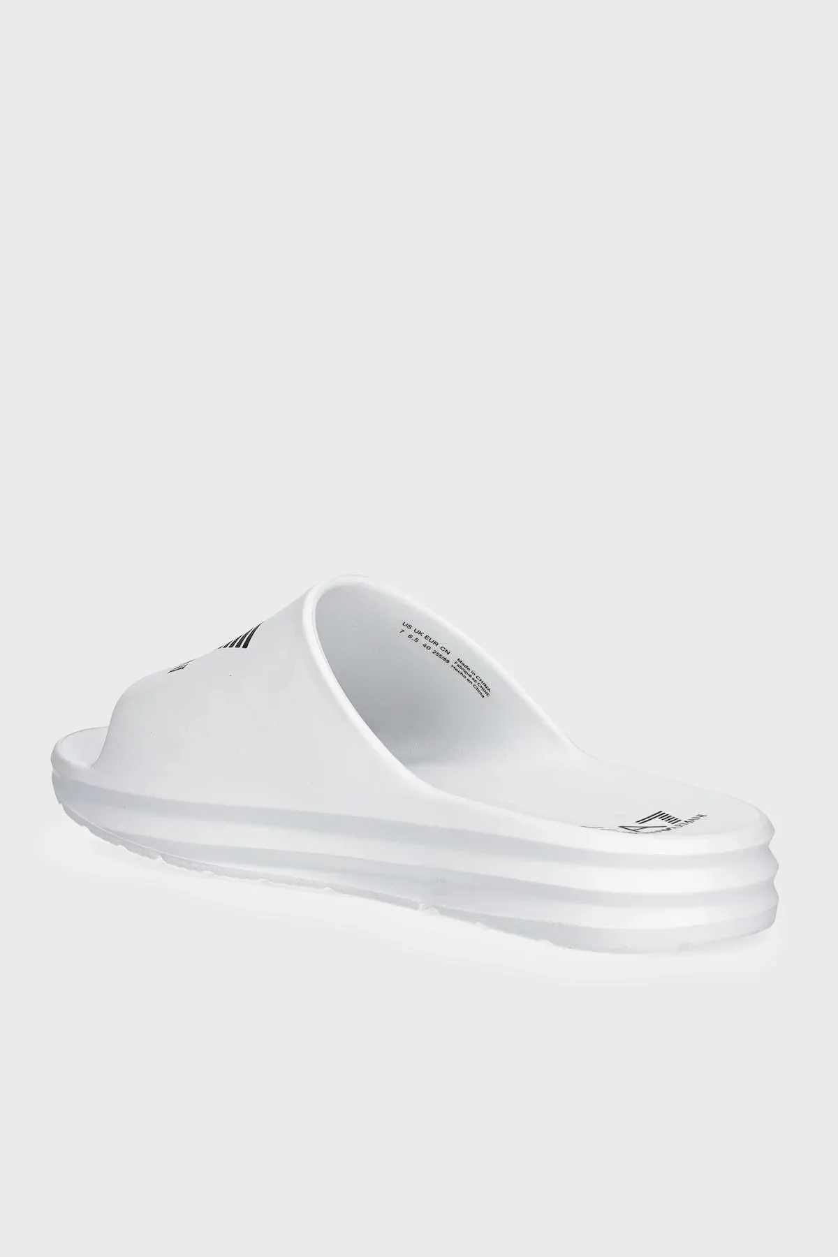EA7 Logolu Unisex Terlik 7X000356 AF18618 MZ021 SİYAH-BEYAZ - 2