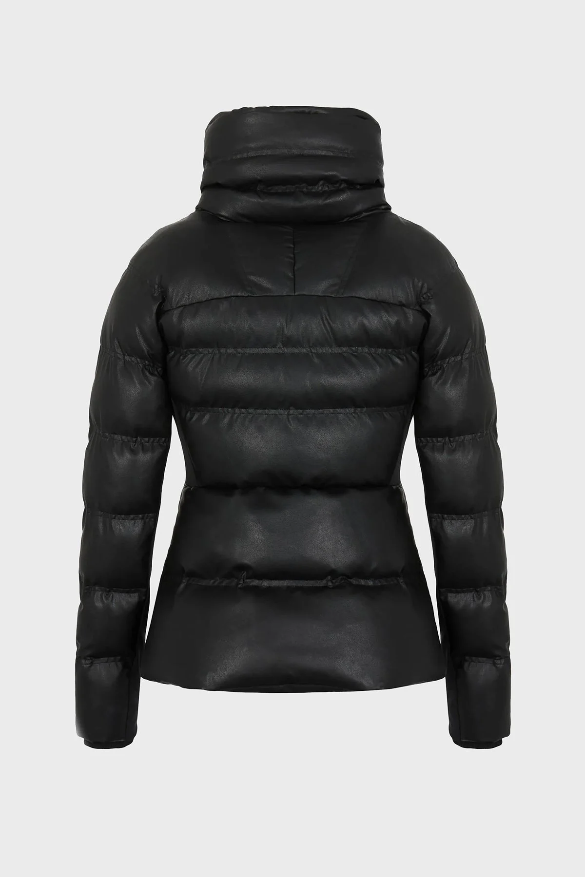 EA7 Logolu Yüksek Yaka Slim Fit Bayan Mont 6RTB32 TNDMZ 1200 SİYAH - 4