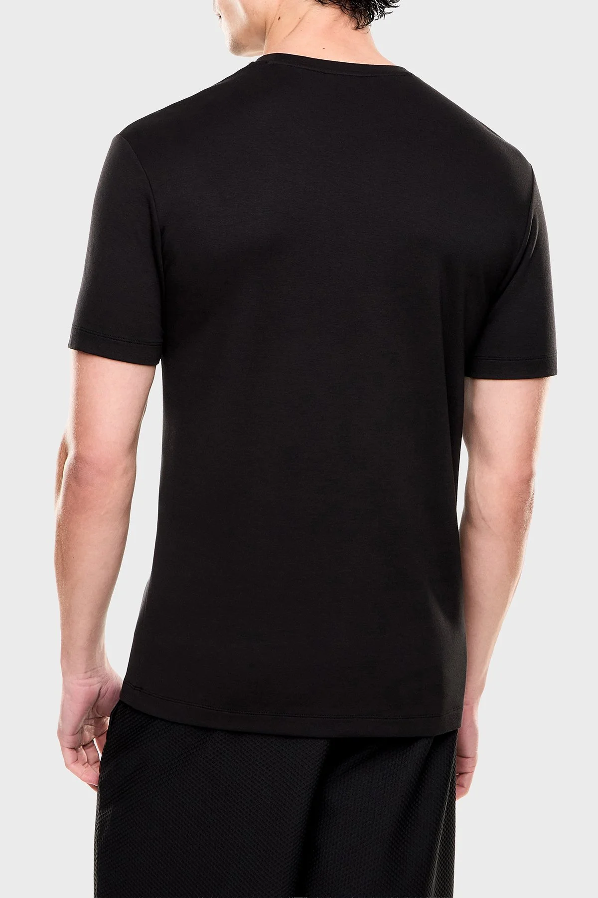 EA7 Logolu Yuvarlak Yaka Erkek T Shirt 7M001331 AF13739 UC001 SİYAH - 3