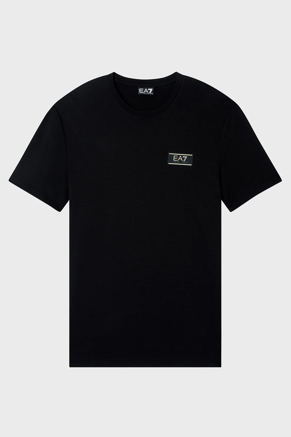 EA7 Logolu Yuvarlak Yaka Erkek T Shirt 7M001331 AF13739 UC001 SİYAH - 5