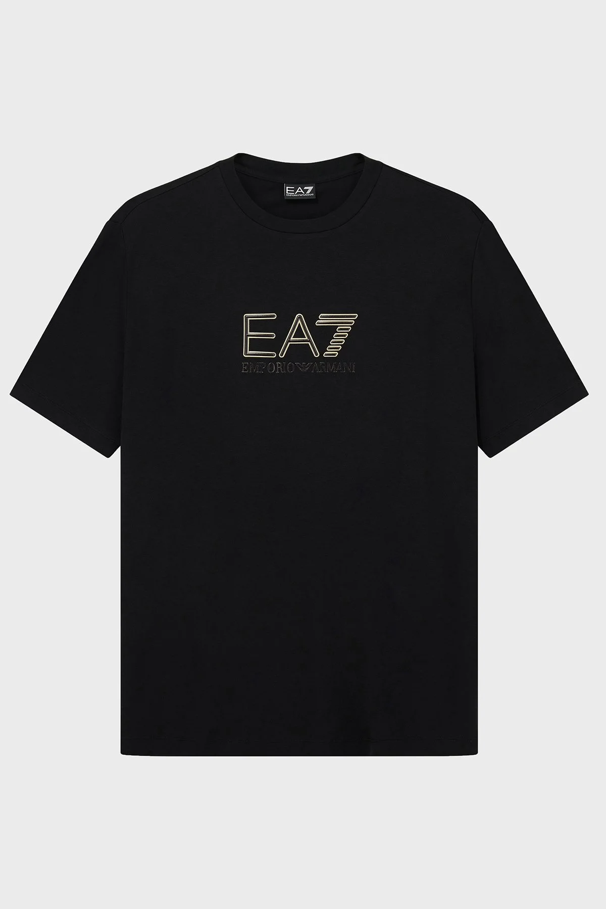 EA7 Logolu Yuvarlak Yaka Erkek T Shirt 7M002239 AF13739 UC001 Siyah - 4